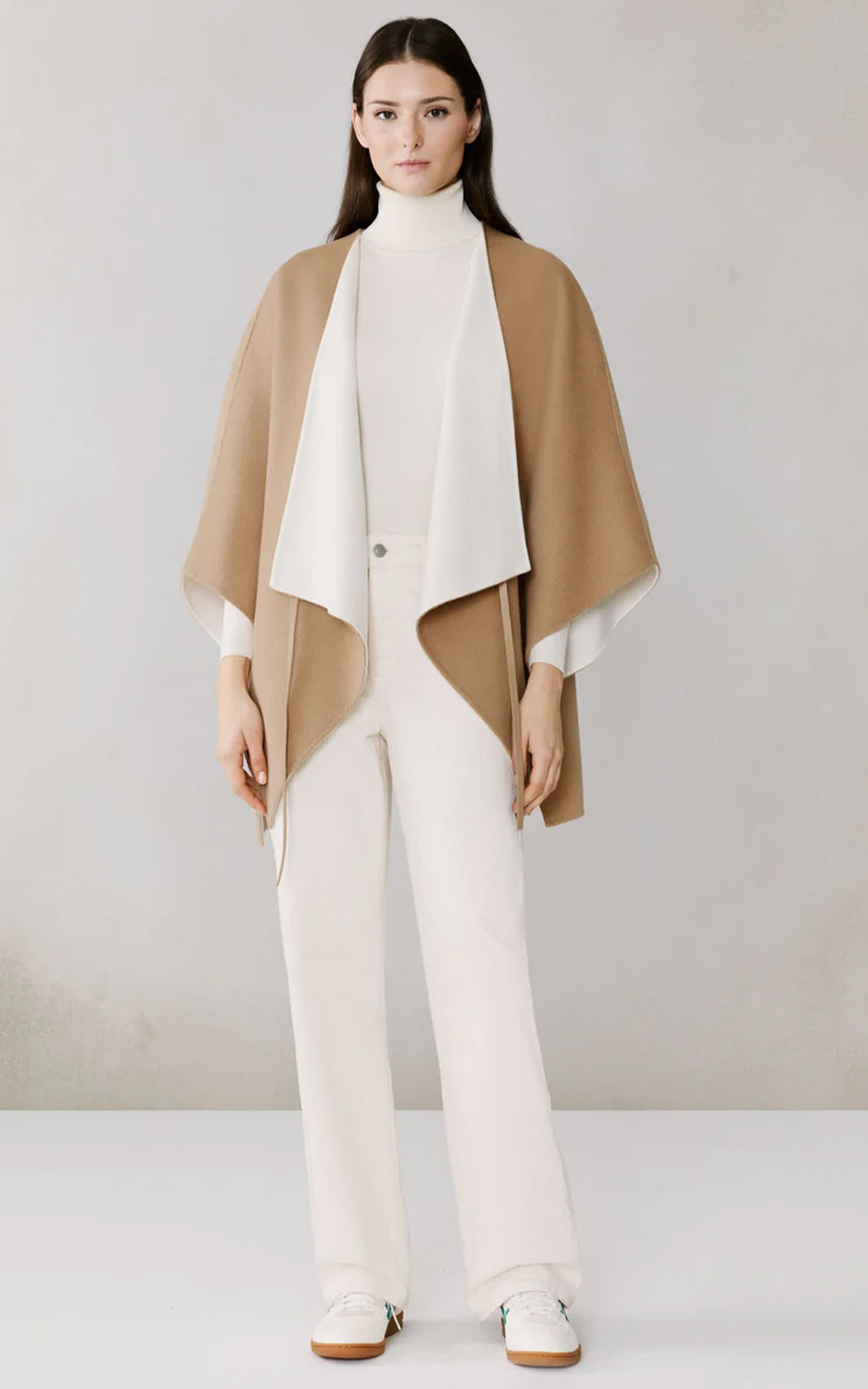 Cape laine double face Geneva beige