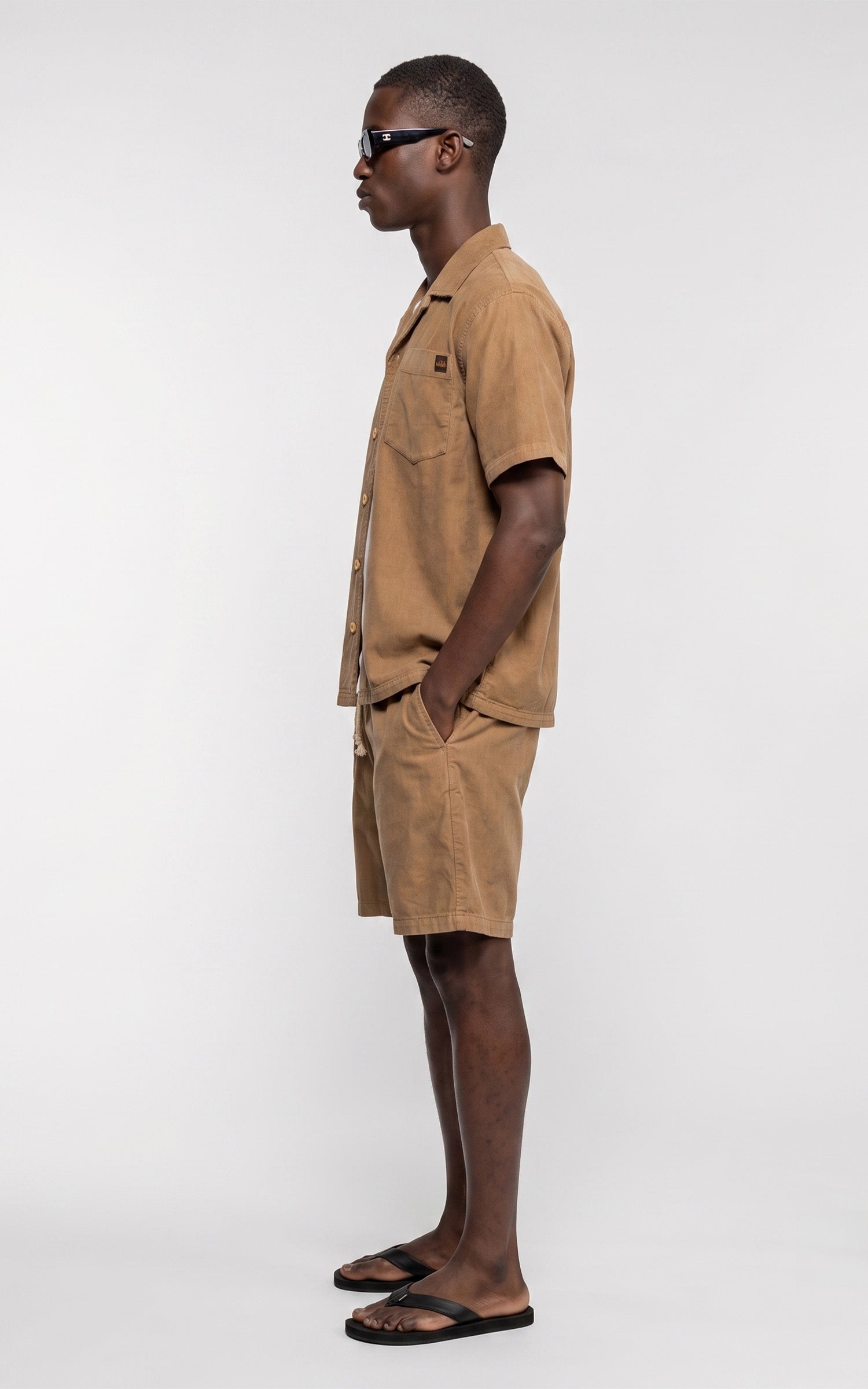 Chemise worker velours Citrus beige