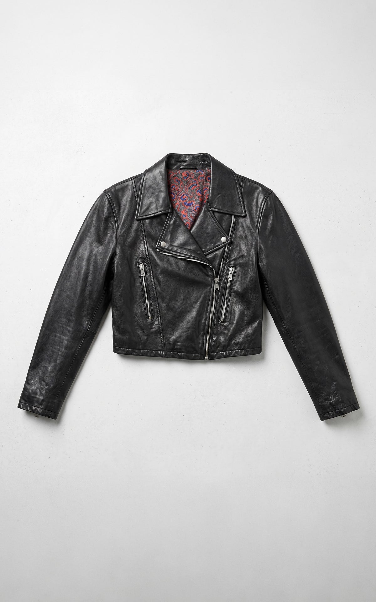 Perfecto cuir court Tory noir