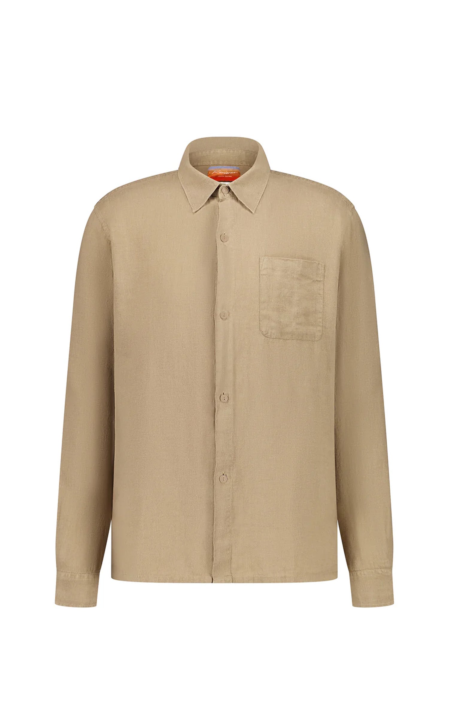Chemise lin manches longues Campelo beige