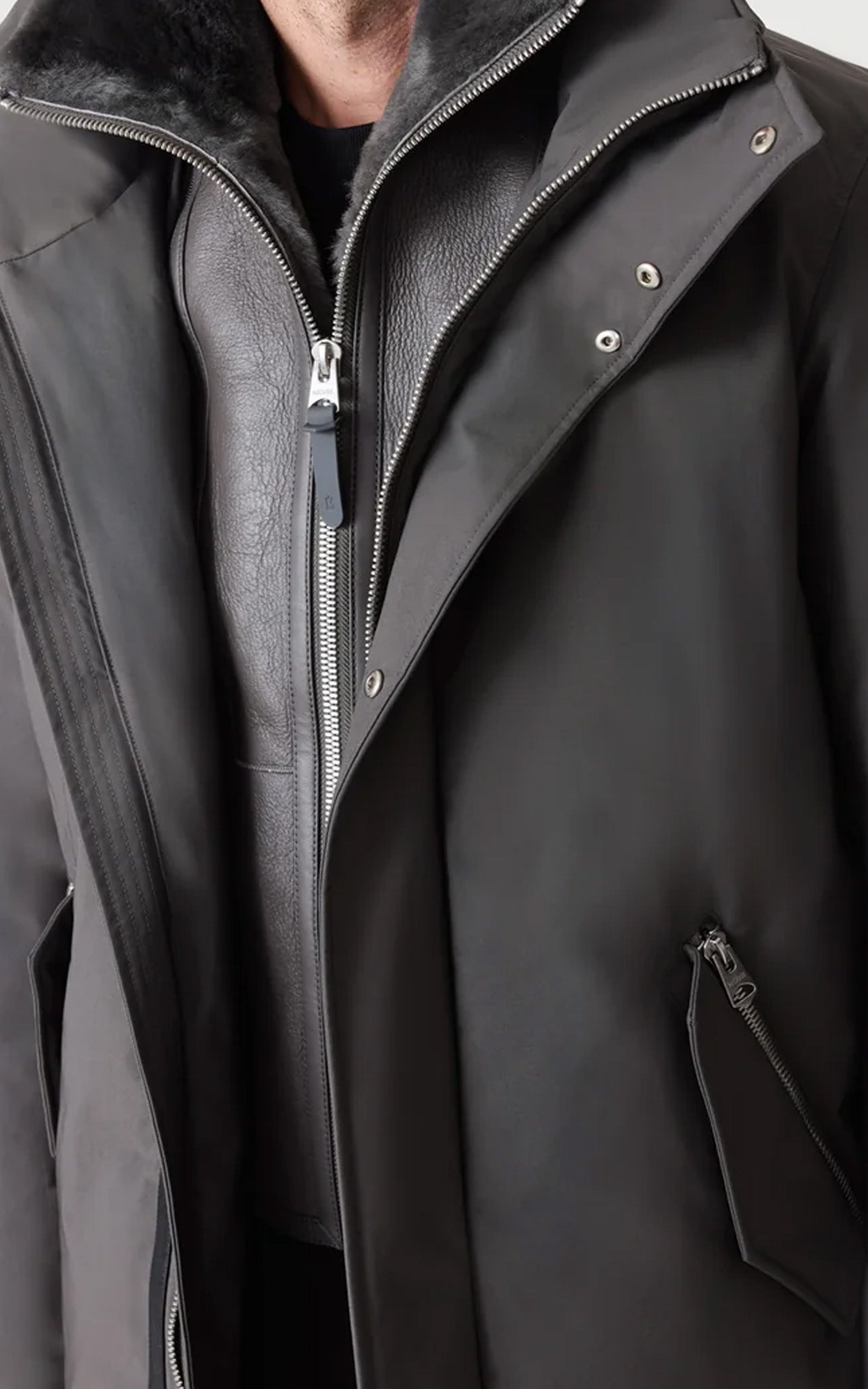 Parka mi-longue 2 en 1 Sullivan gris