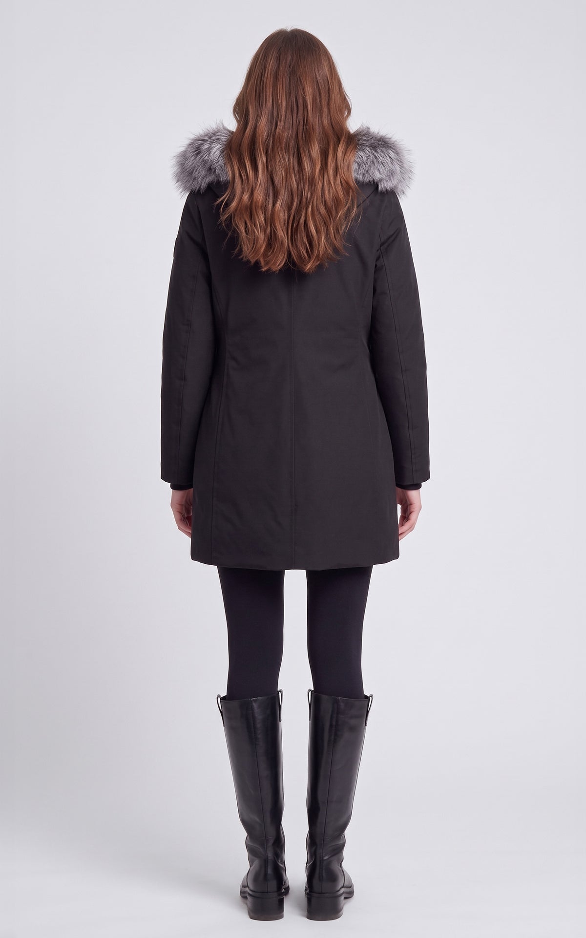 Manteau 2-en-1 en duvet et fourrure SHILOH-XZ noir