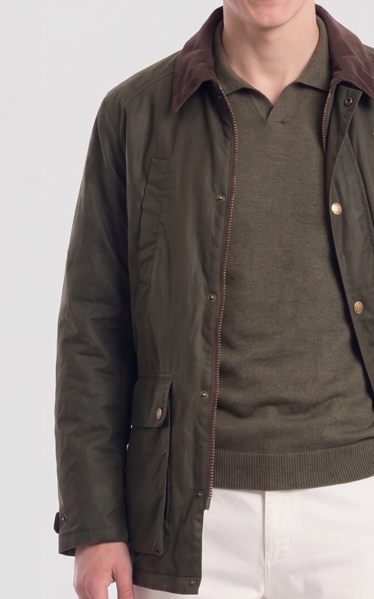 Veste cirée Beckley kaki