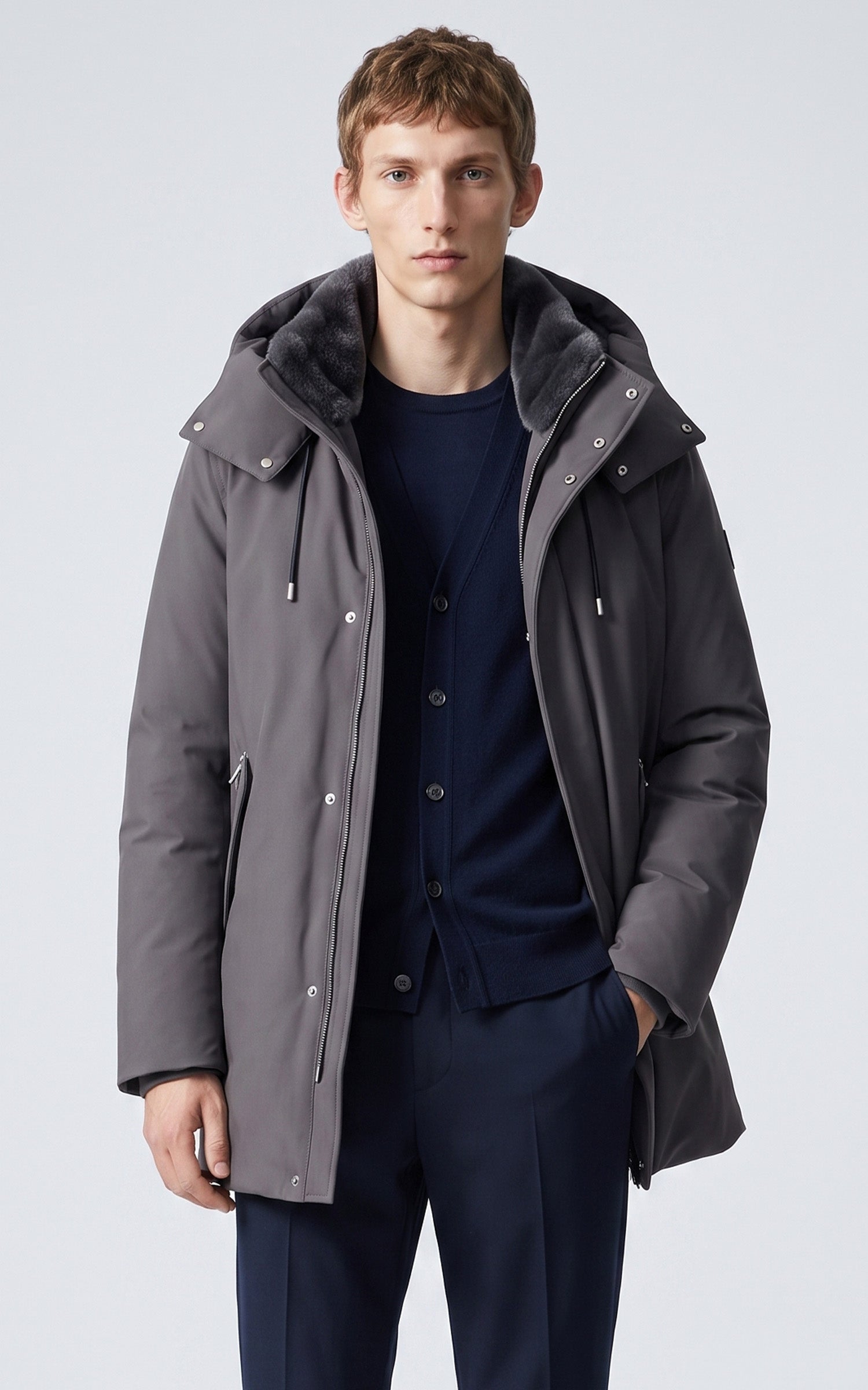 Parka mi-longue 2 en 1 Sullivan gris