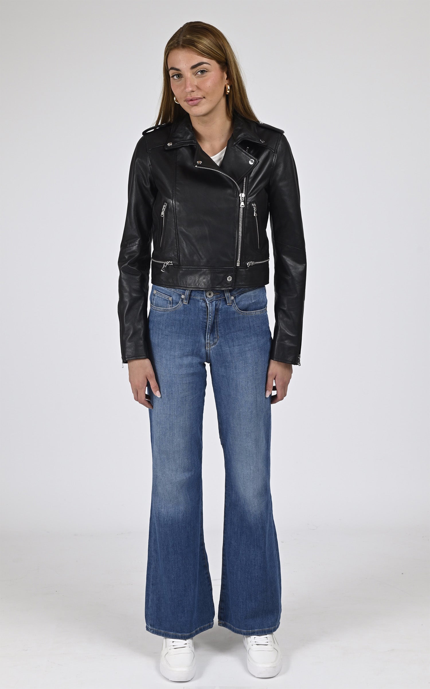 Blouson perfecto cuir Yoko noir
