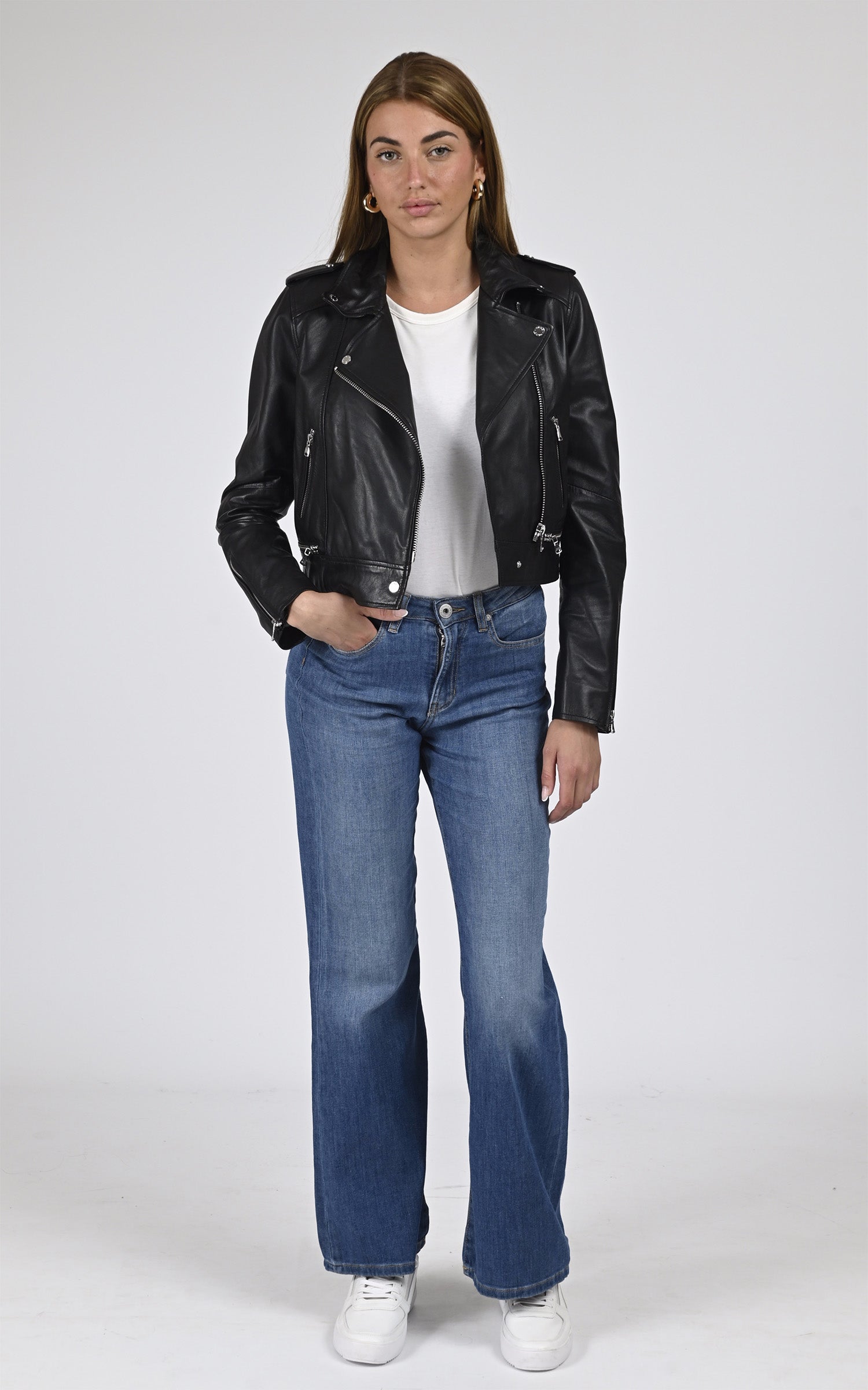 Blouson perfecto cuir Yoko noir