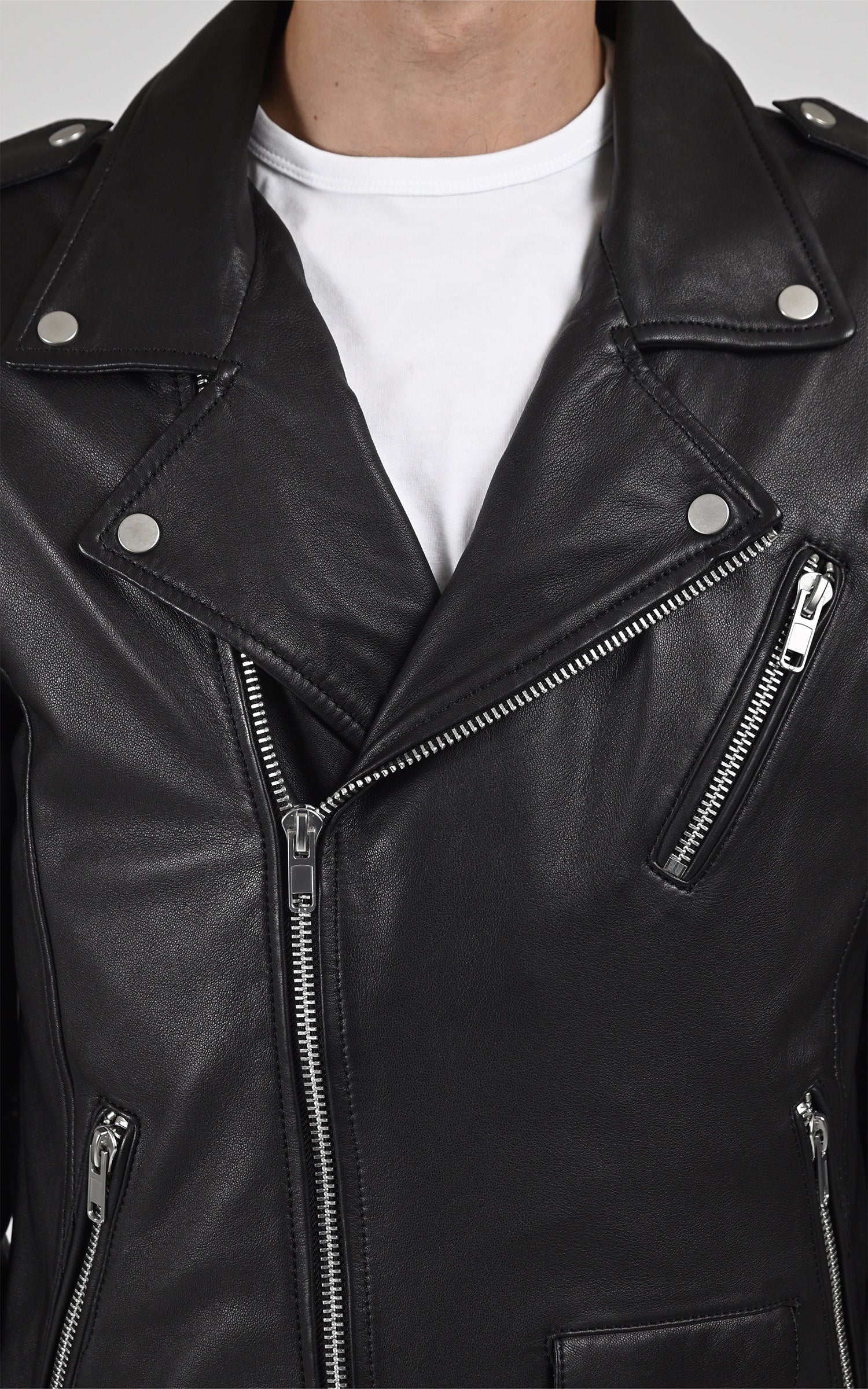 Blouson perfecto cuir Rocky noir