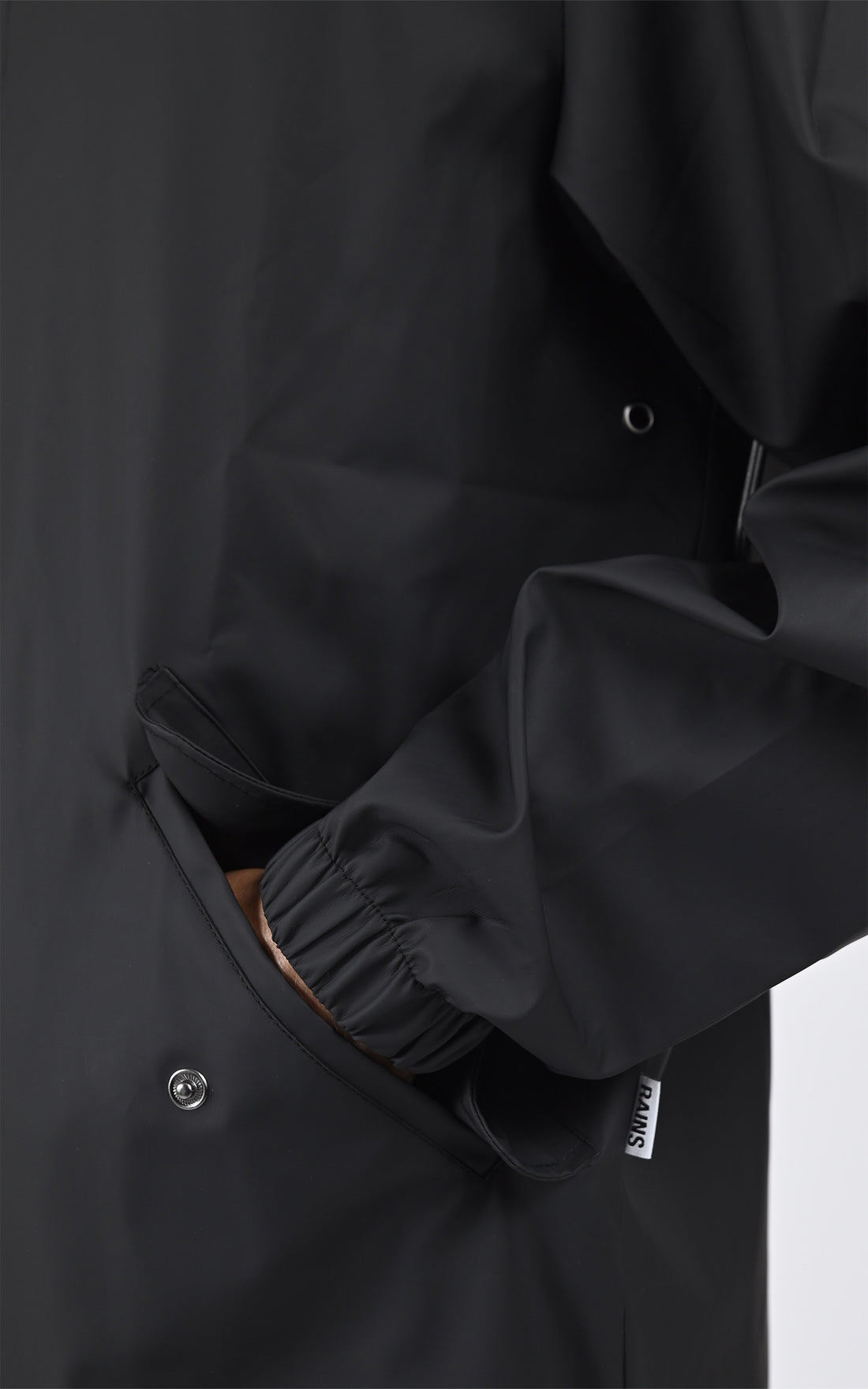 Veste Textile Mixte Rains, modèle 18010 fishtail de couleur noir