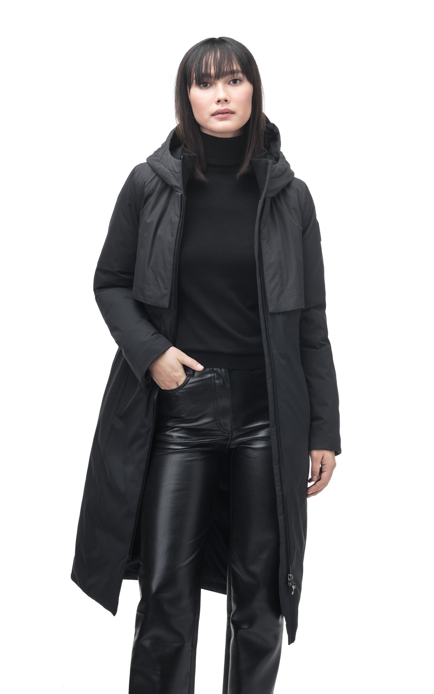 Parka longue Iris noir