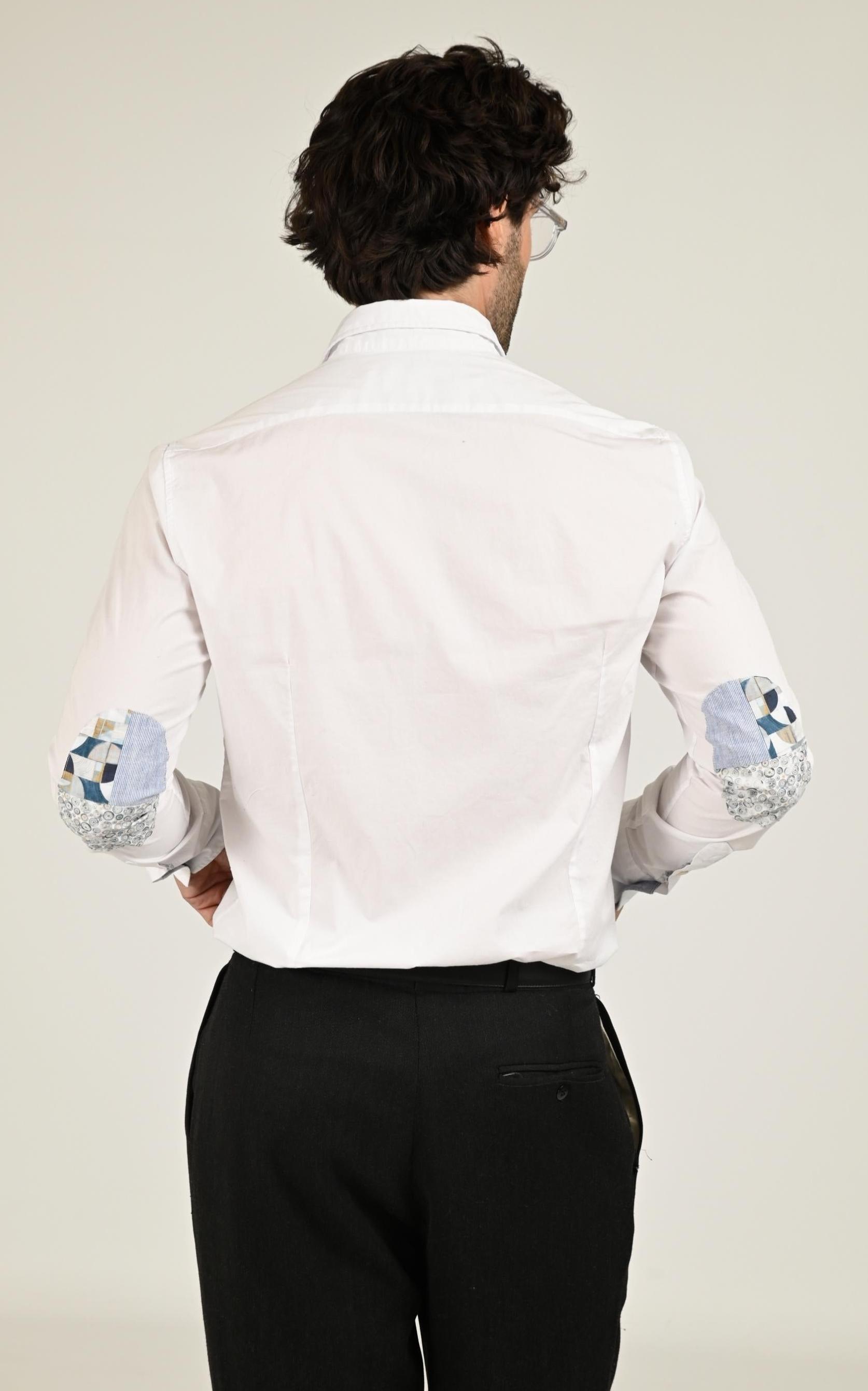 Chemise Textile Homme Bob, modèle Rabby 517 de couleur bianco