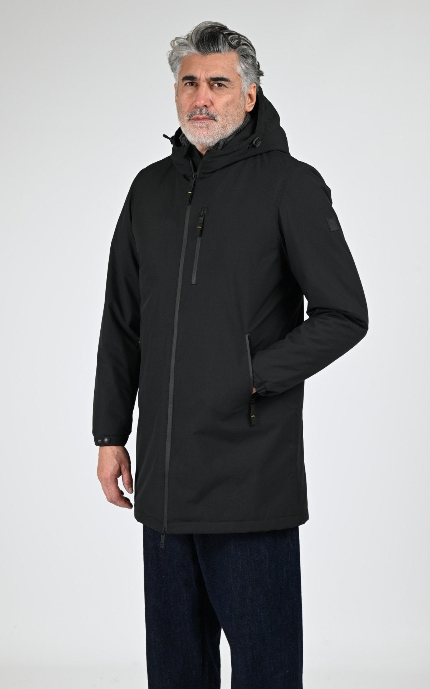 Parka Textile Homme Daytona 73, modèle Regen sherpa 103872 de couleur black