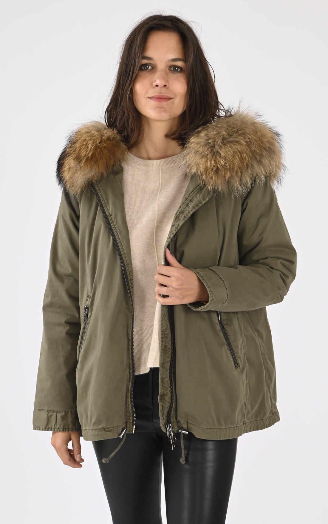 Veste Textile Femme Blonde no.8, modèle Rennes 515 de couleur kaki