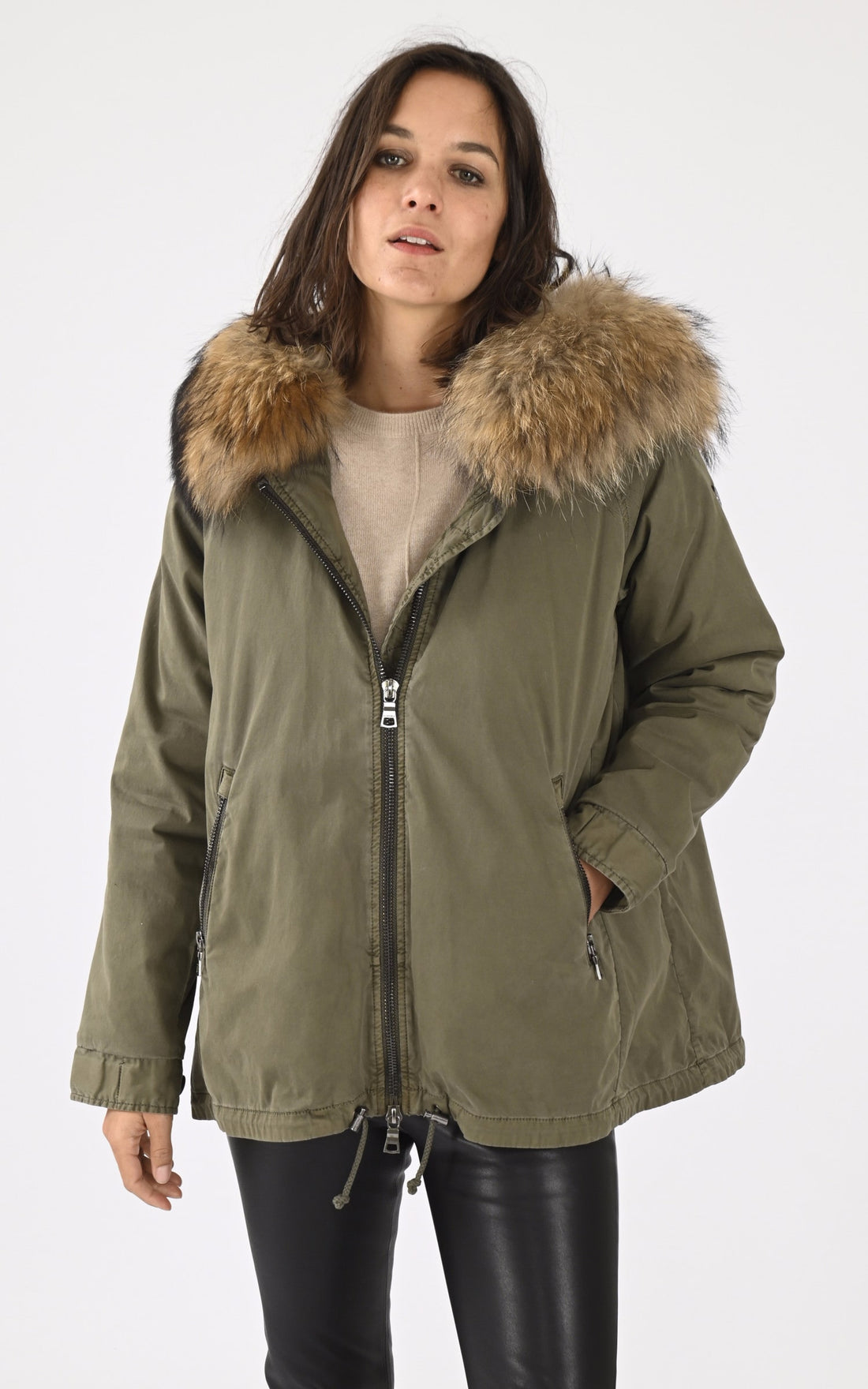 Veste Textile Femme Blonde no.8, modèle Rennes 515 de couleur kaki