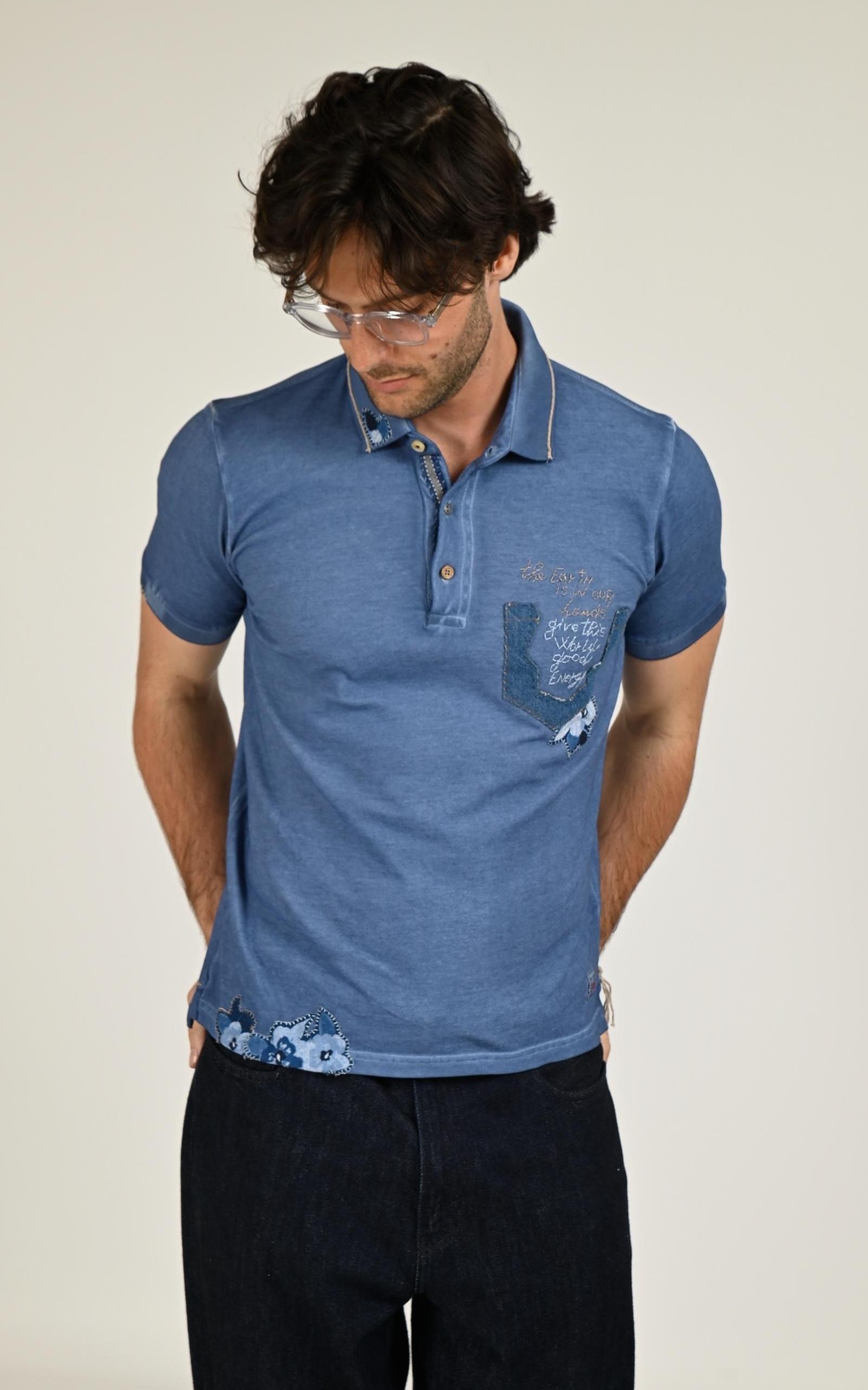 Polo Textile Homme Bob, modèle Ricky 579 de couleur inchiostro