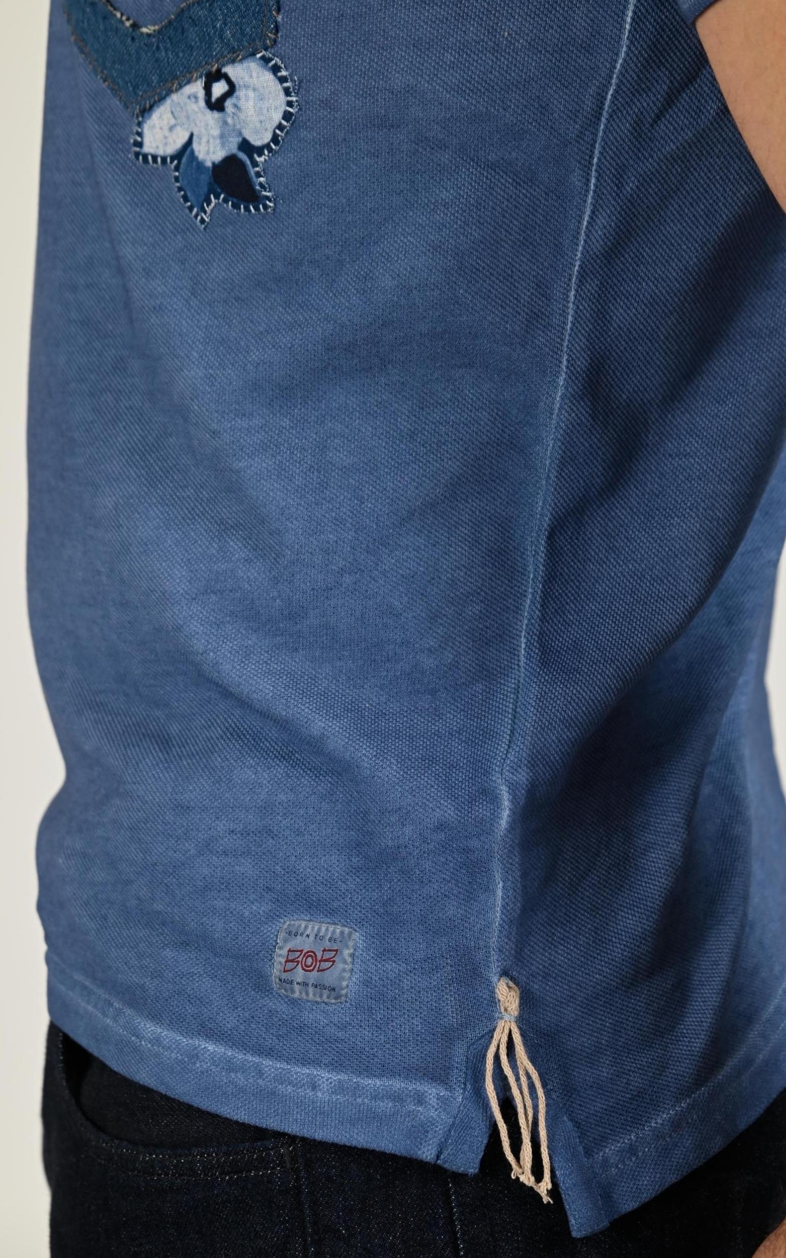 Polo Textile Homme Bob, modèle Ricky 579 de couleur inchiostro