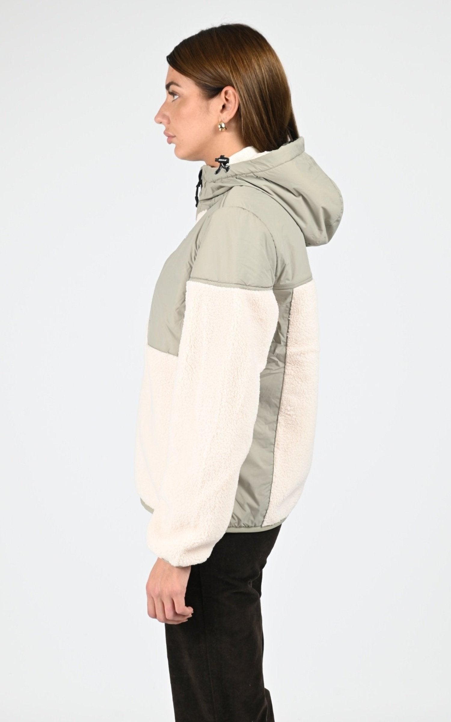 Blouson Textile Mixte K-Way, modèle Samson orsetto k5122sw de couleur green oak-ecru