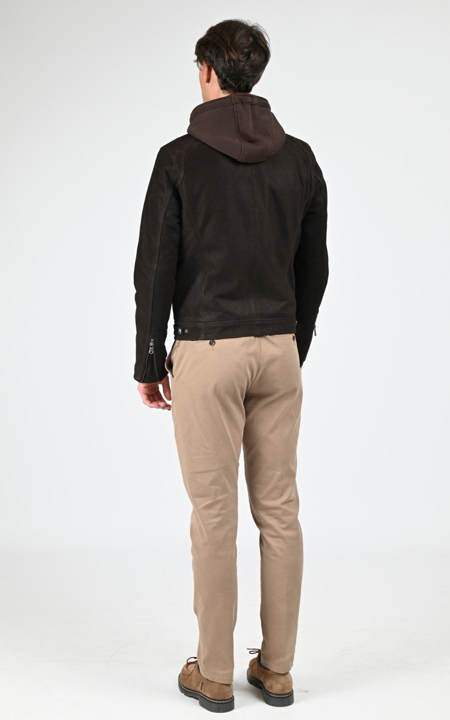 Blouson Cuir Homme Daytona 73, modèle Scaroni de couleur brown