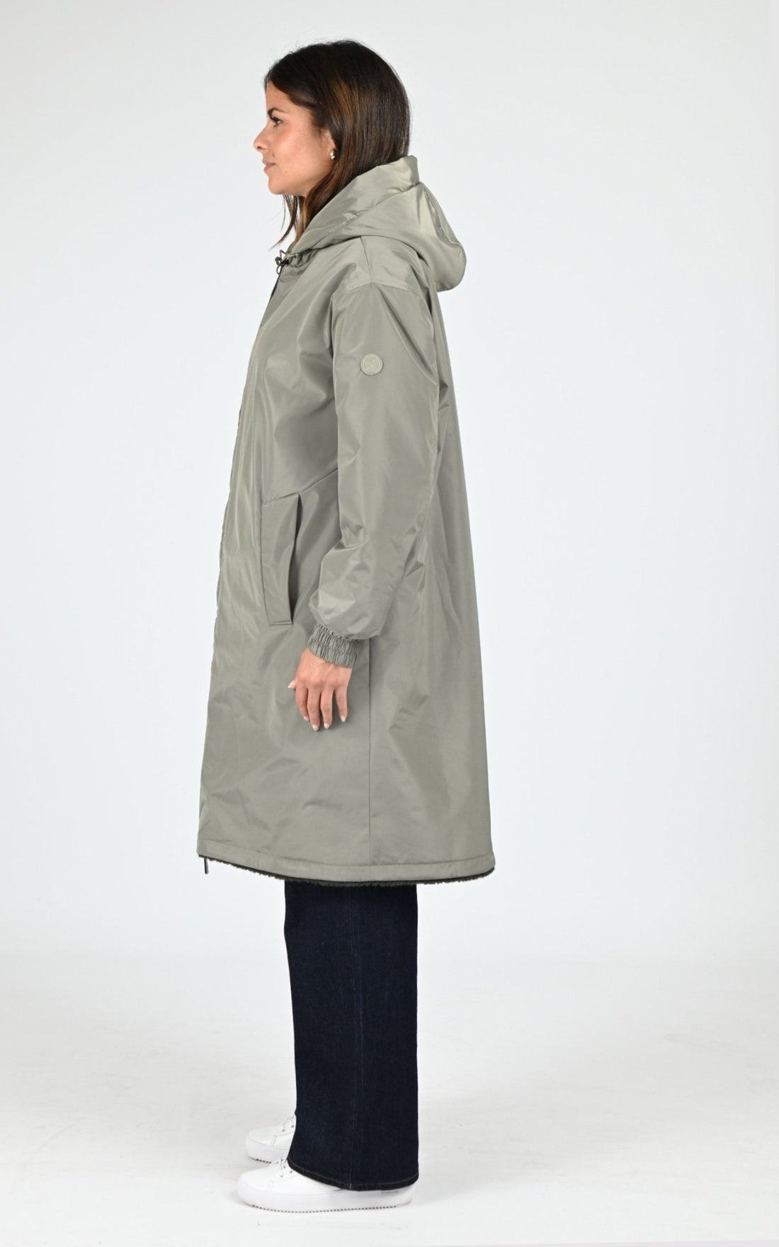 Manteau Textile Femme Oakwood, modèle Selma 65154 de couleur light kaki 570