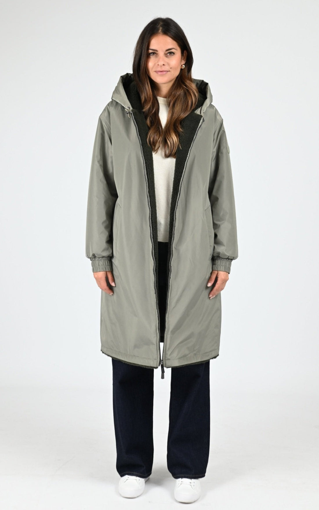 Manteau Textile Femme Oakwood, modèle Selma 65154 de couleur light kaki 570