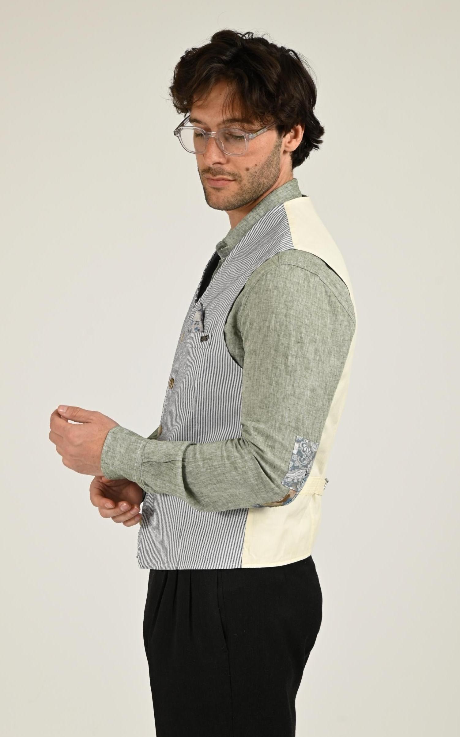 Gilet Textile Homme Bob, modèle Shop de couleur blu