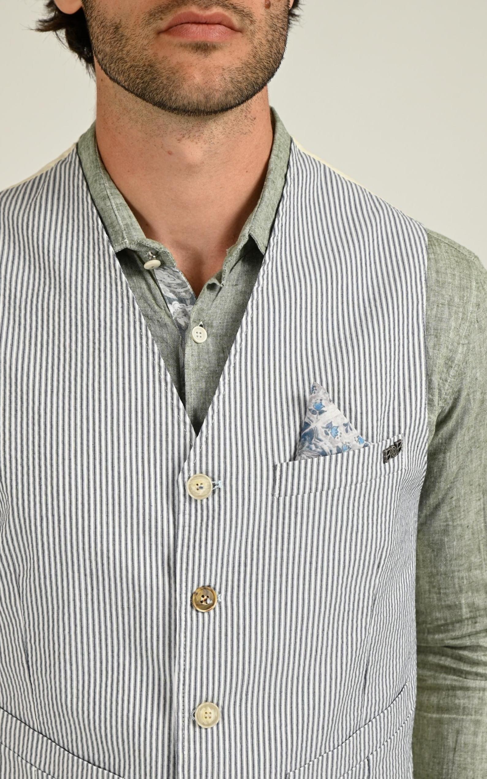 Gilet Textile Homme Bob, modèle Shop de couleur blu