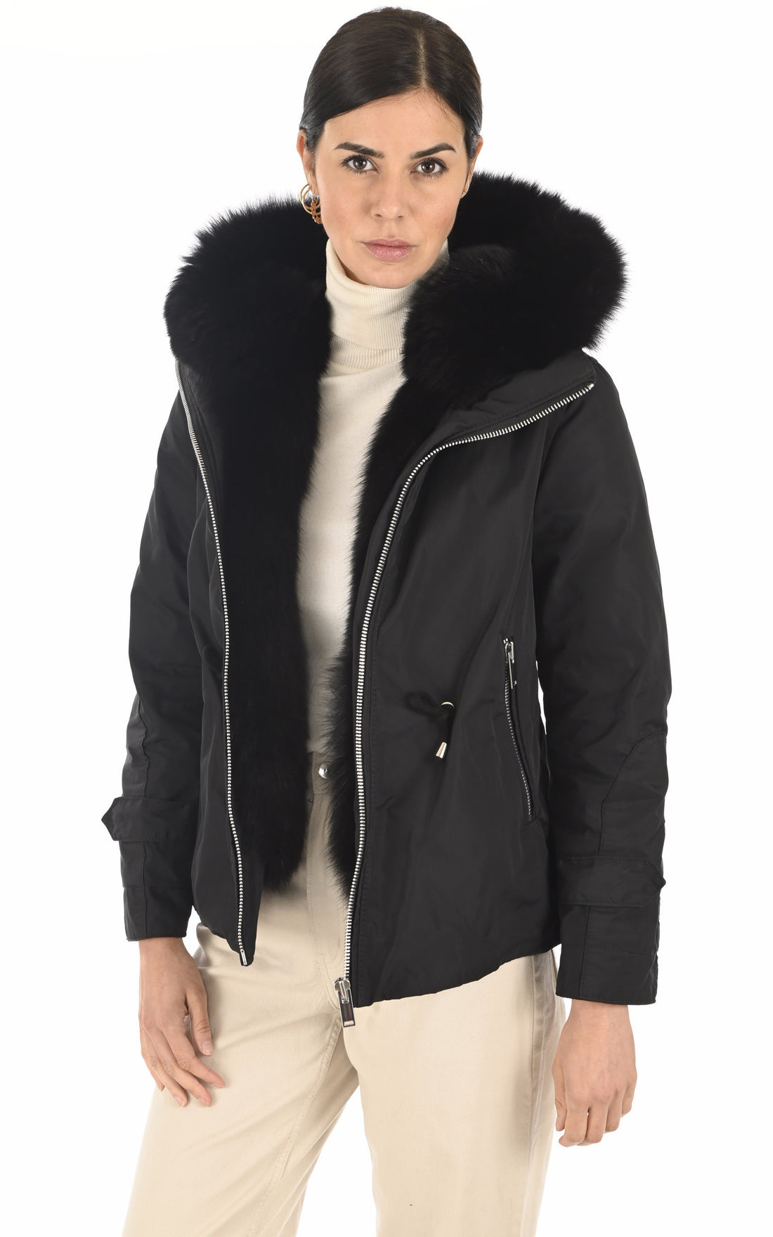 Veste Textile Femme Flo&clo, modèle Simy de couleur noir