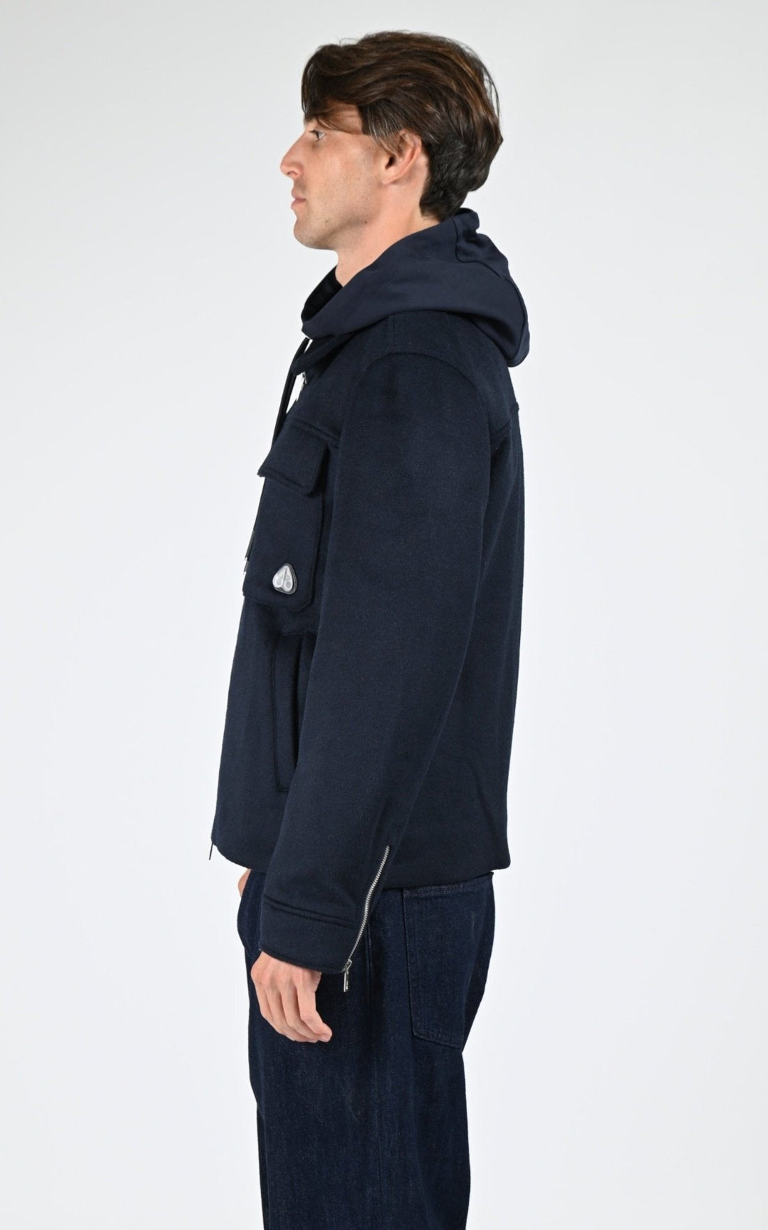 Veste Textile Homme Moose Knuckles, modèle Snowdown m35mw407 de couleur navy 833