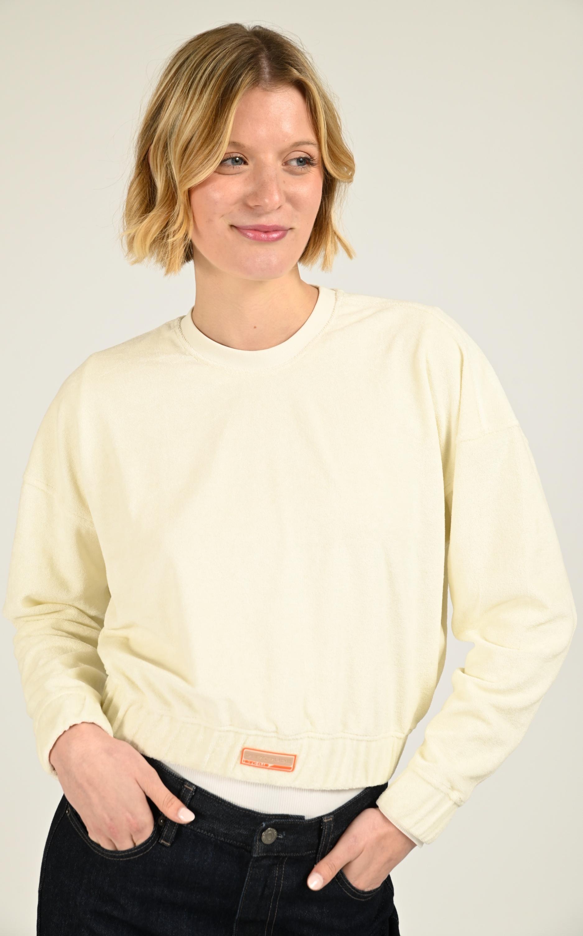 Sweat Textile Femme Gertrude Et Gaston, modèle Soleia de couleur creme