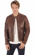 Blouson Cuir Homme Daytona 73, modèle Starget 101036 de couleur marron