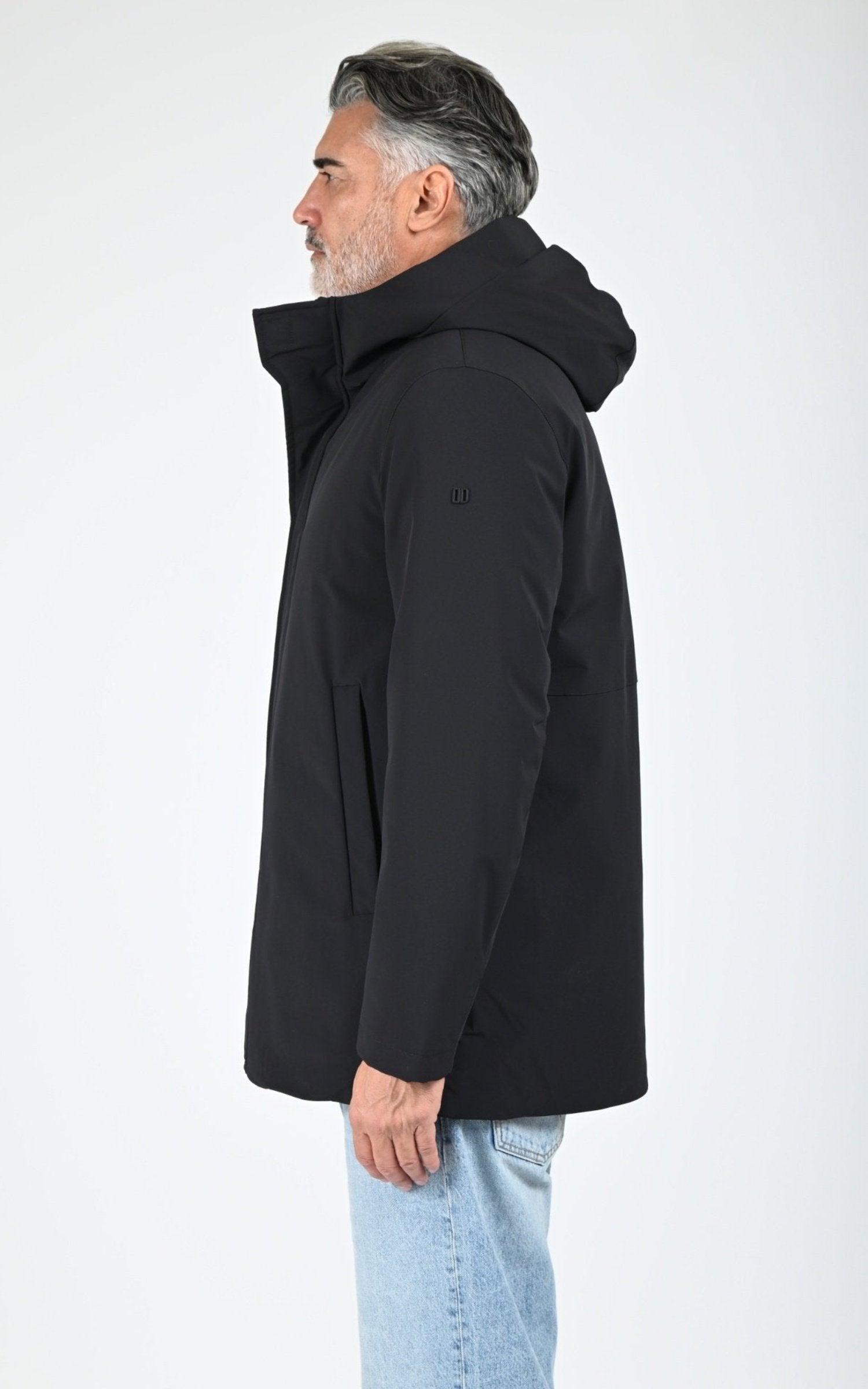 Parka Textile Homme Duno, modèle Sulphur de couleur black