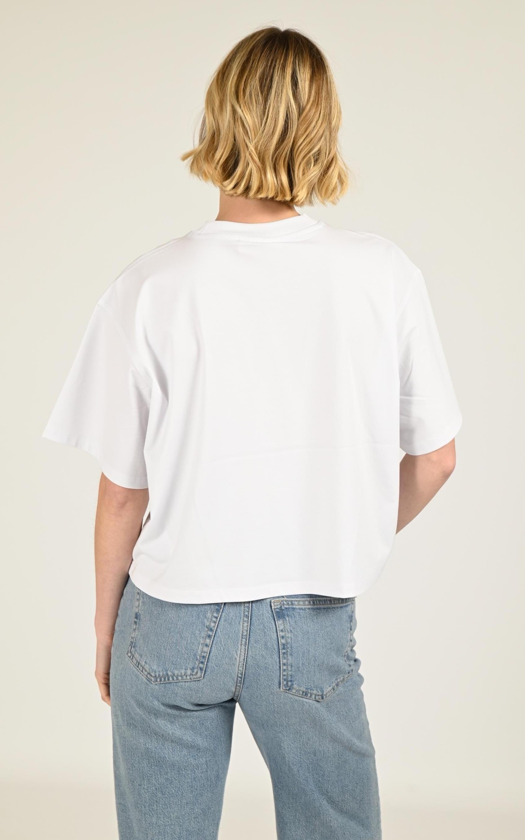 T-shirt Textile Femme Gertrude Et Gaston, modèle Suzy de couleur blanc