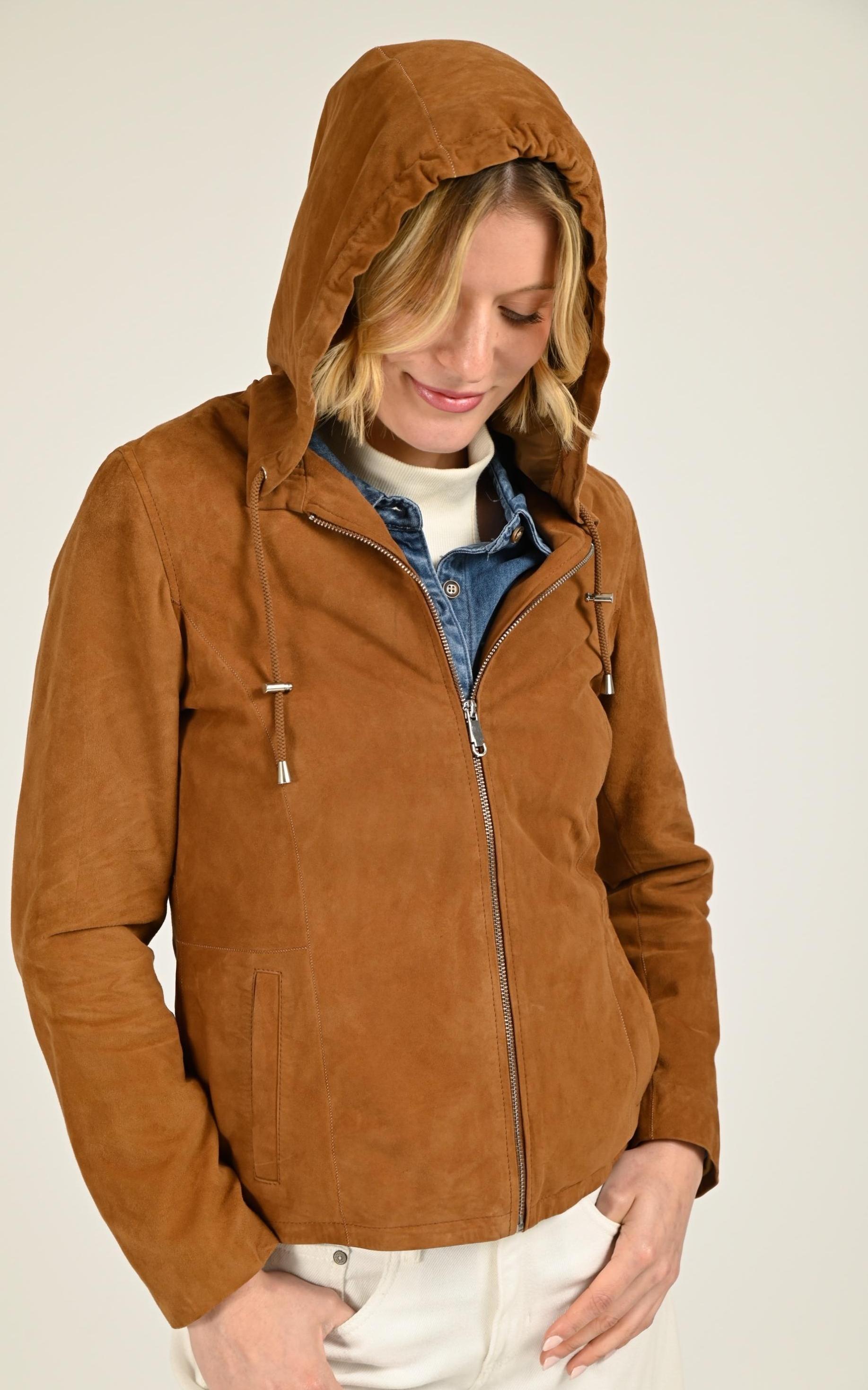 Veste Femme Giorgio Et Mario, modèle Swan vel de couleur camel