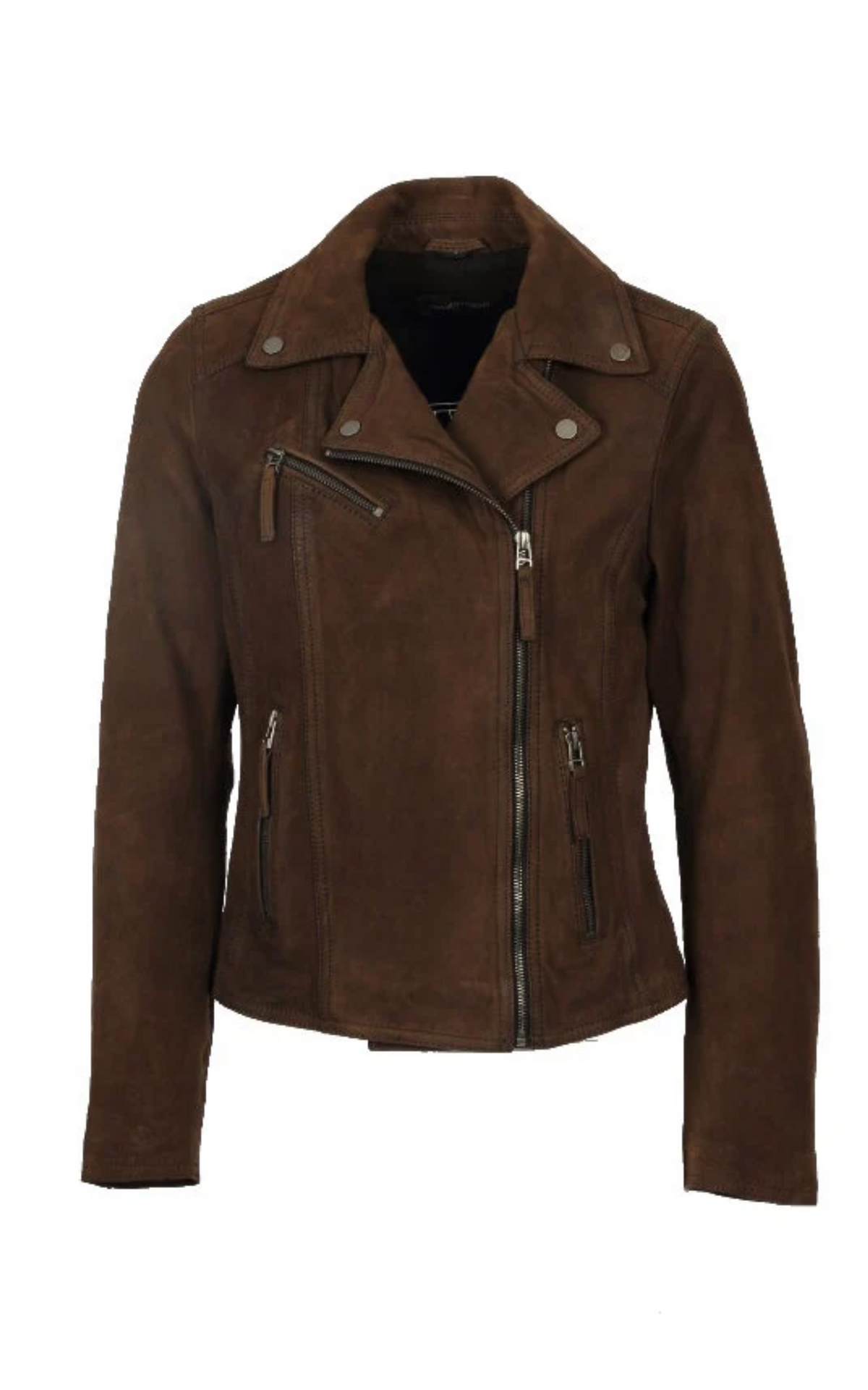 Blouson en cuir marron Clips