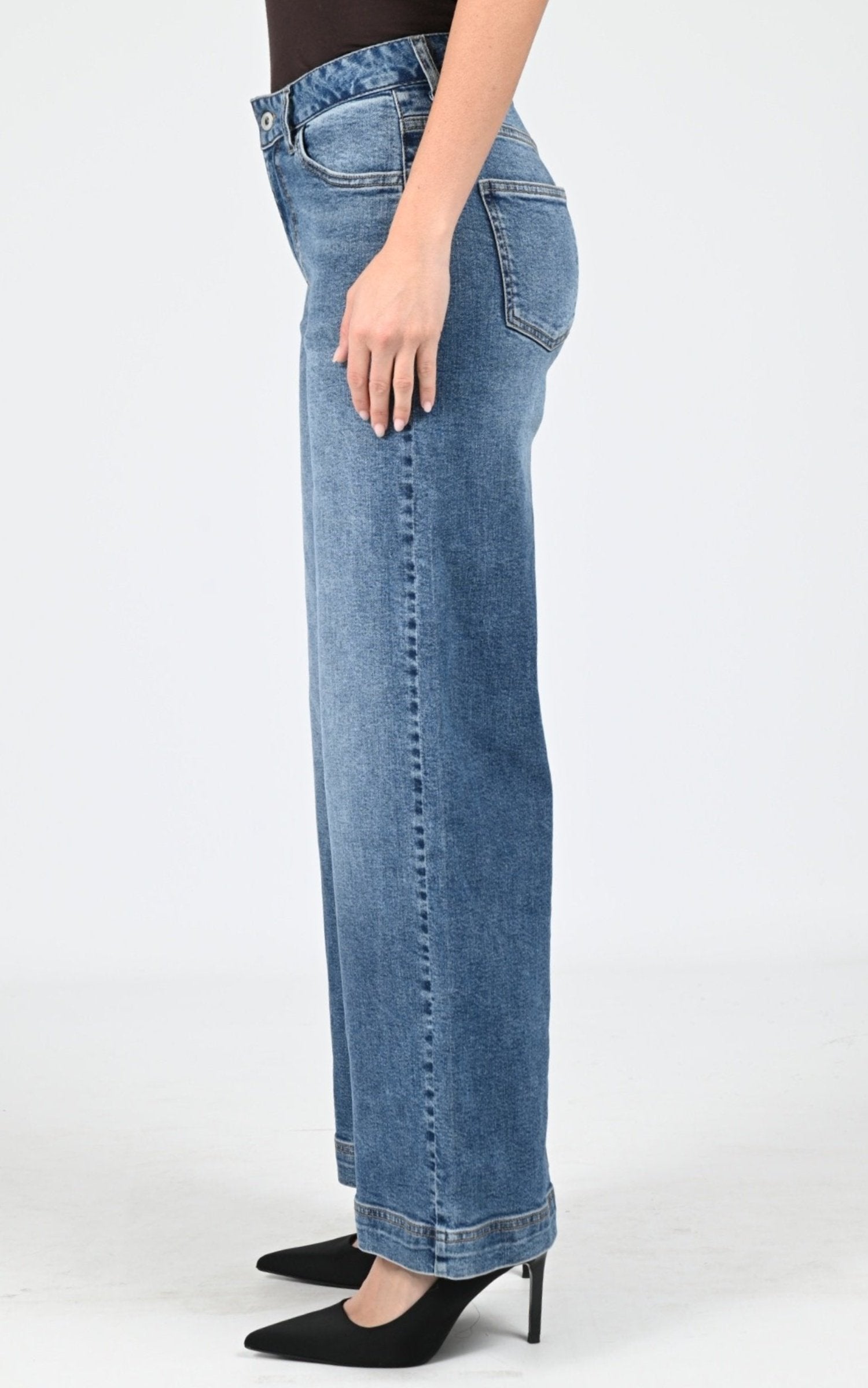 Jean Textile Femme Schott, modèle Trd cara 70 w de couleur medium blue