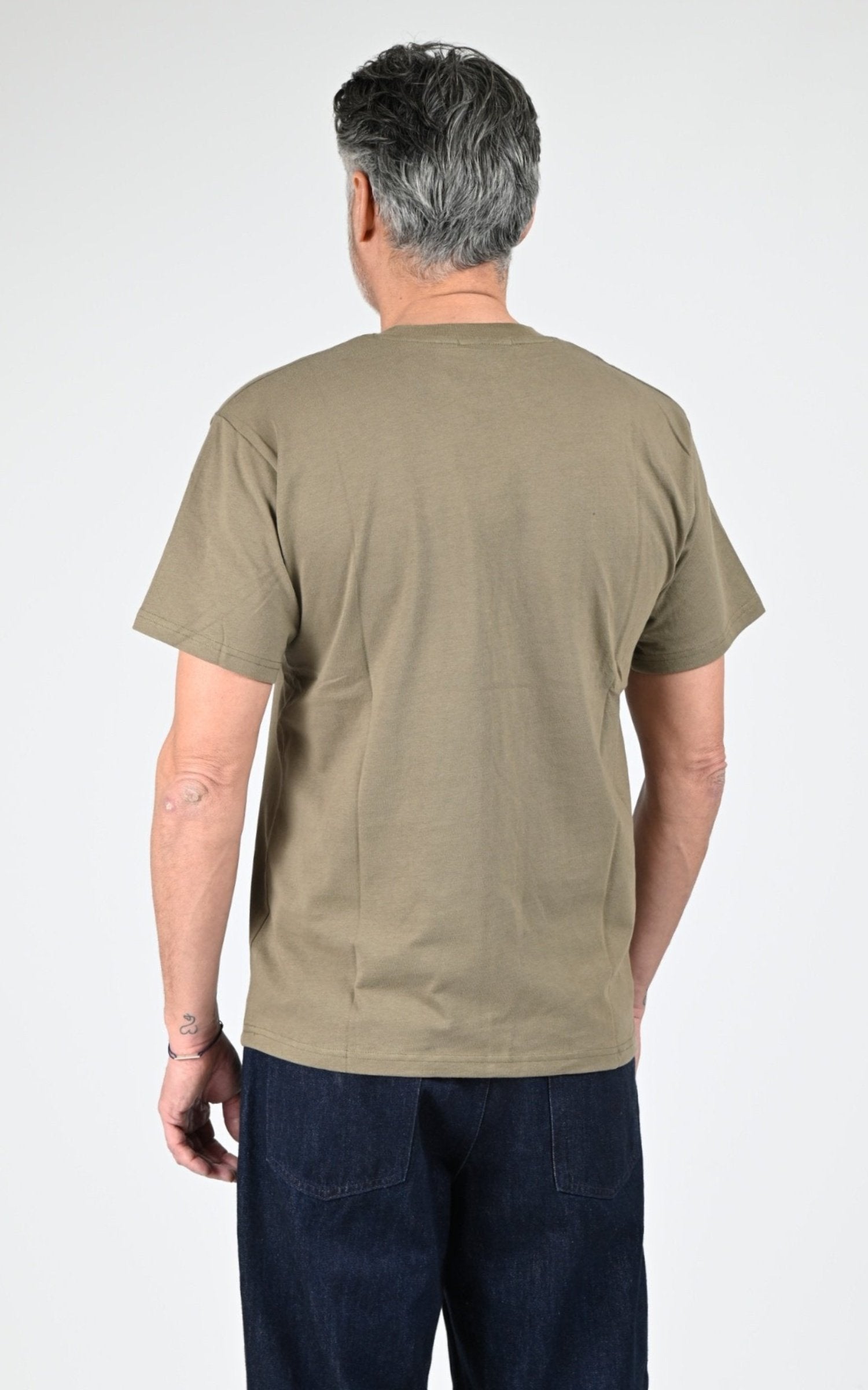 T-shirt Textile Homme Jaj -Schott-, modèle Ts cliff1 de couleur khaki
