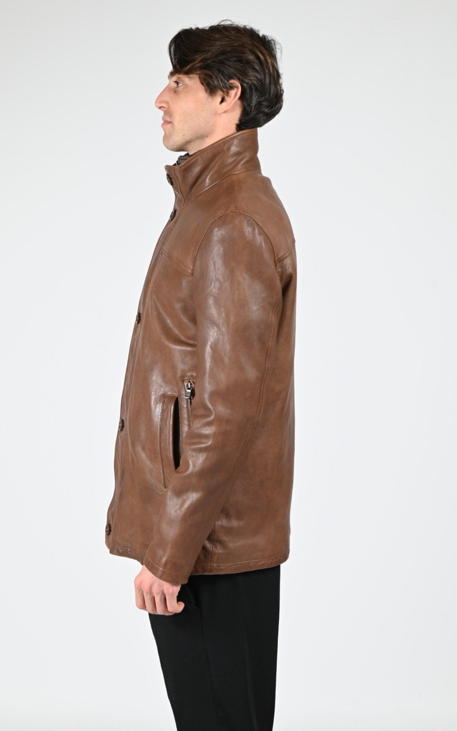 Veste Cuir Homme Daytona 73, modèle Tyler 100120 de couleur bison