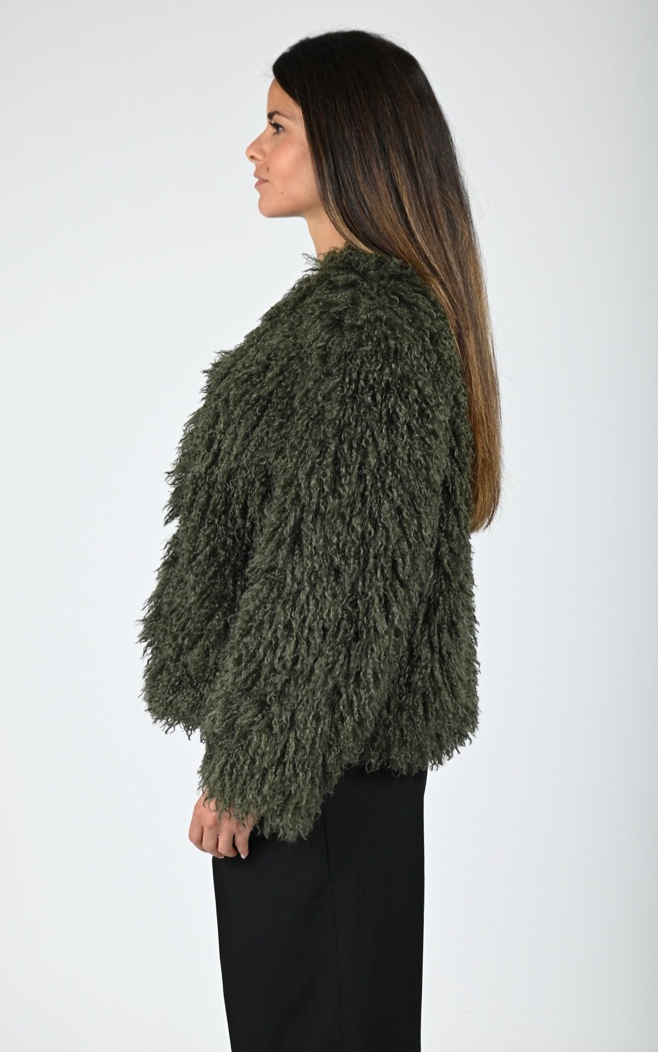 Blouson fausse fourrure Terry kaki