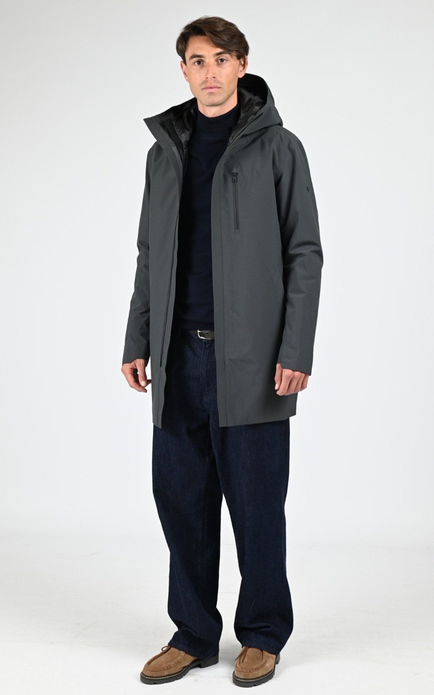 3/4 Textile Homme Scandinavian Edition, modèle Urban ii de couleur grey