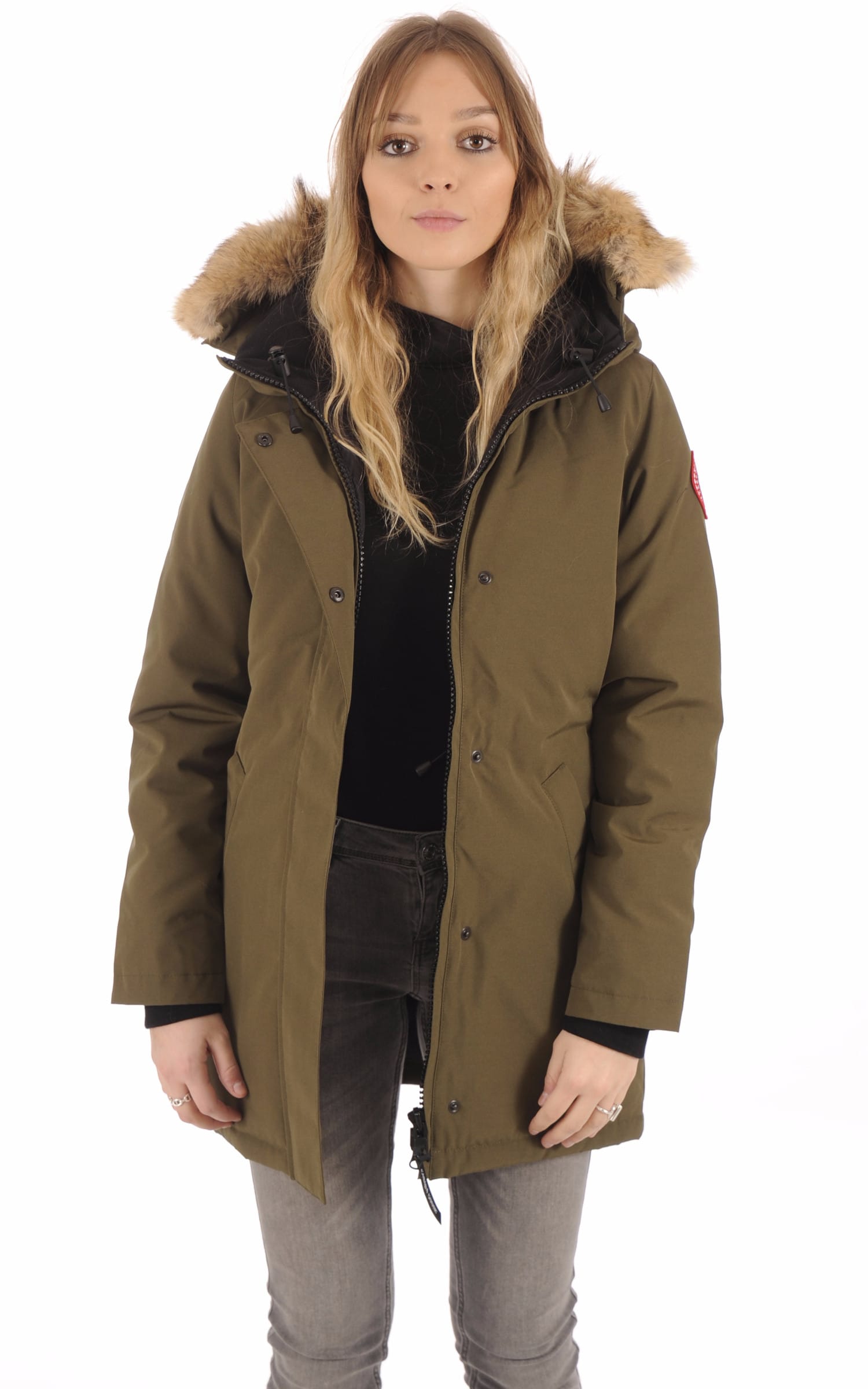 Parka Textile Femme Canada goose, modèle Victoria 3037l de couleur kaki