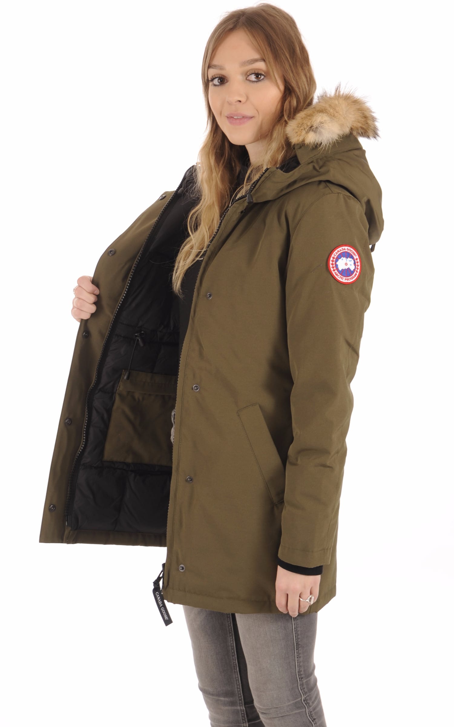 Parka Textile Femme Canada goose, modèle Victoria 3037l de couleur kaki