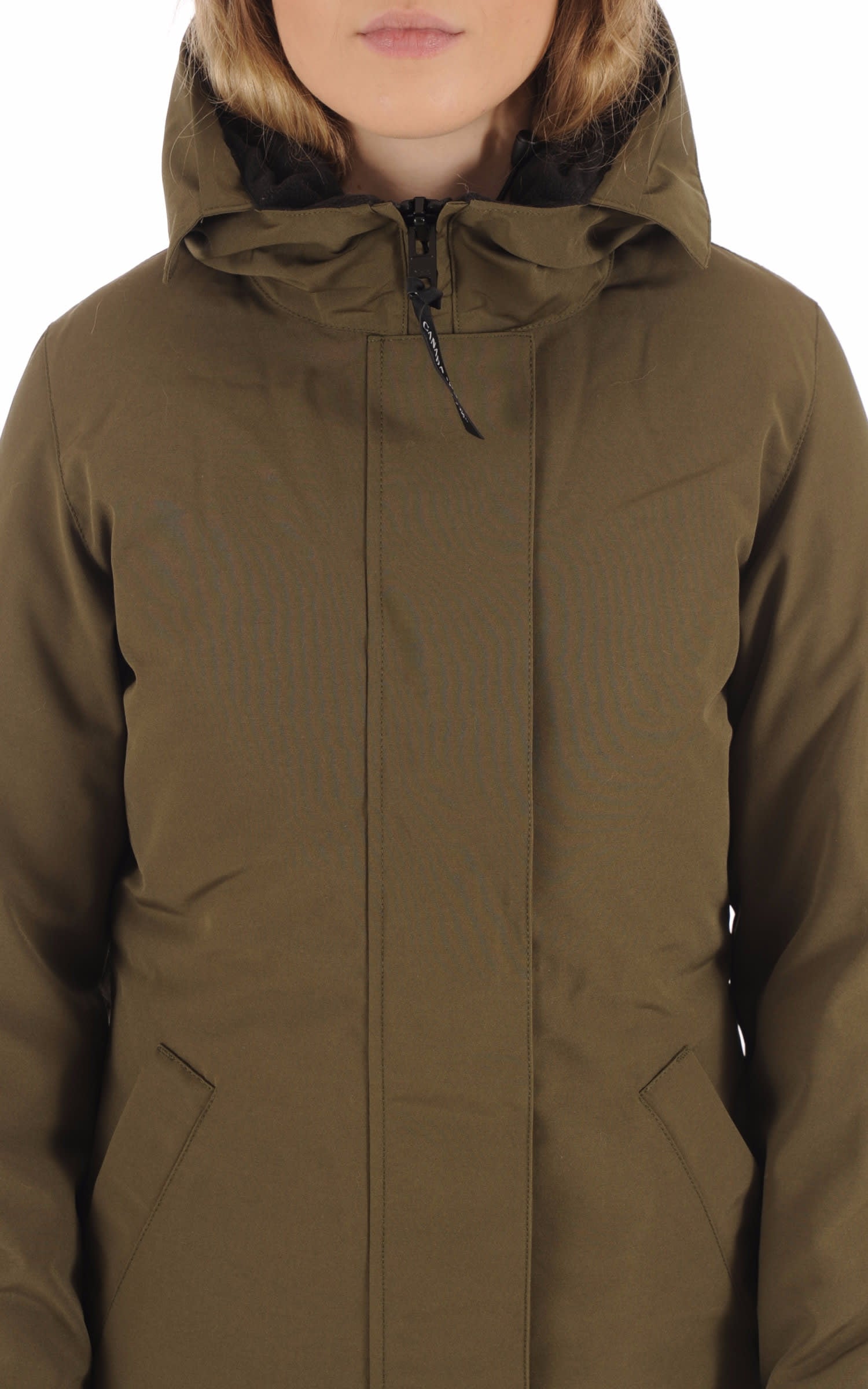 Parka Textile Femme Canada goose, modèle Victoria 3037l de couleur kaki