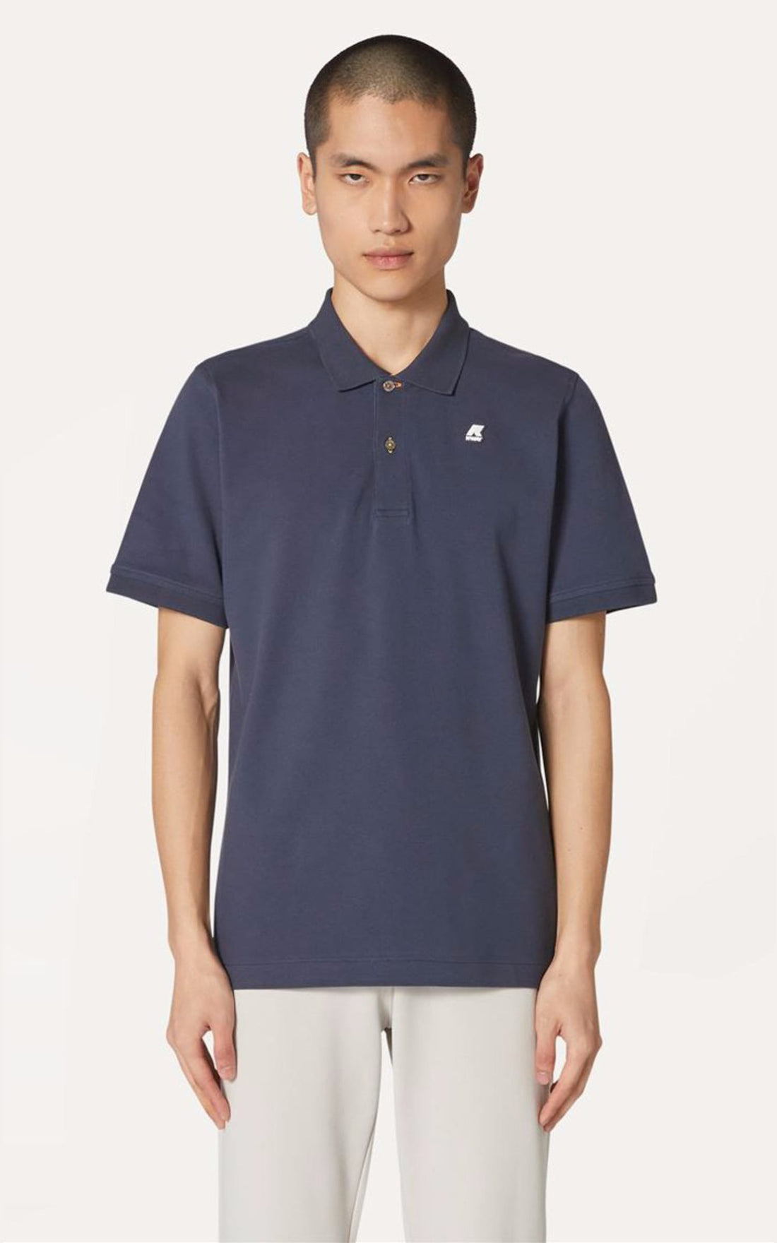 Polo Textile Homme K-way, modèle Vinnie k1125cw de couleur bleu