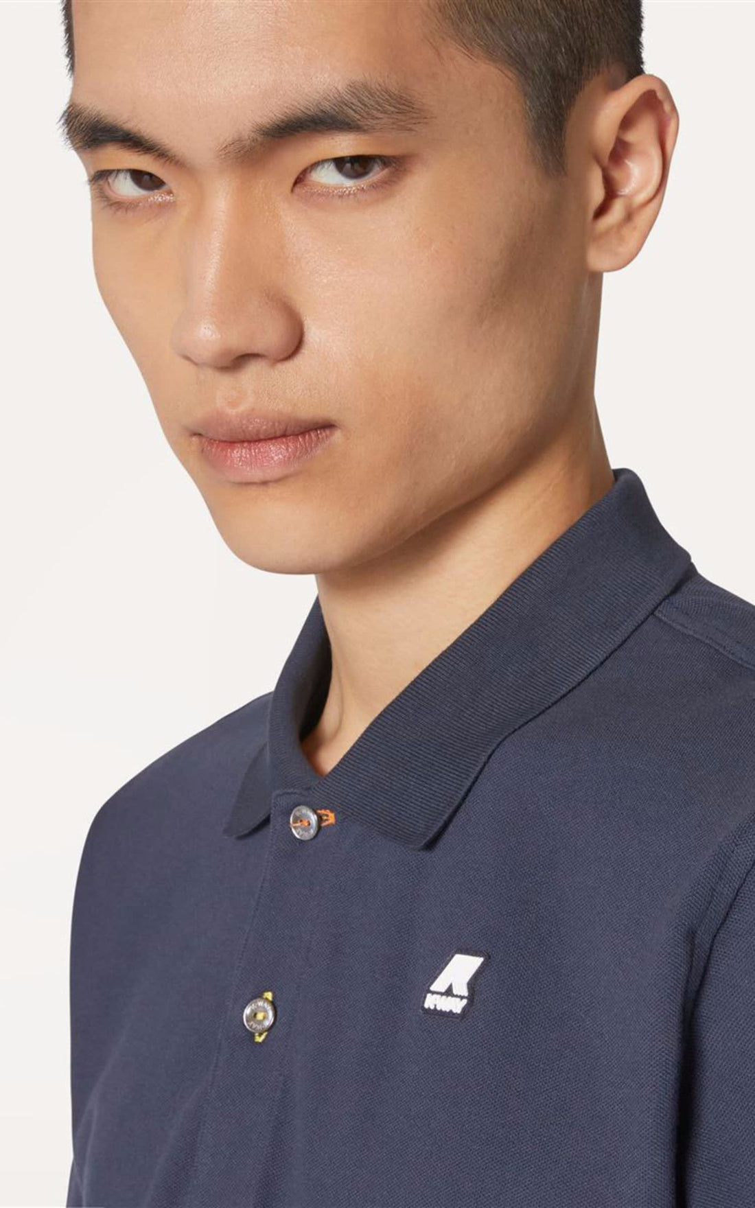 Polo Textile Homme K-way, modèle Vinnie k1125cw de couleur bleu