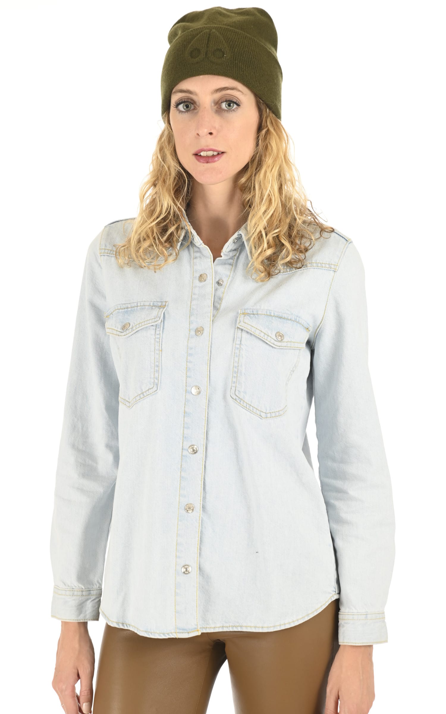 Bonnet Textile Accessoire Moose knuckles, modèle Wolcott m32ma502 de couleur vert