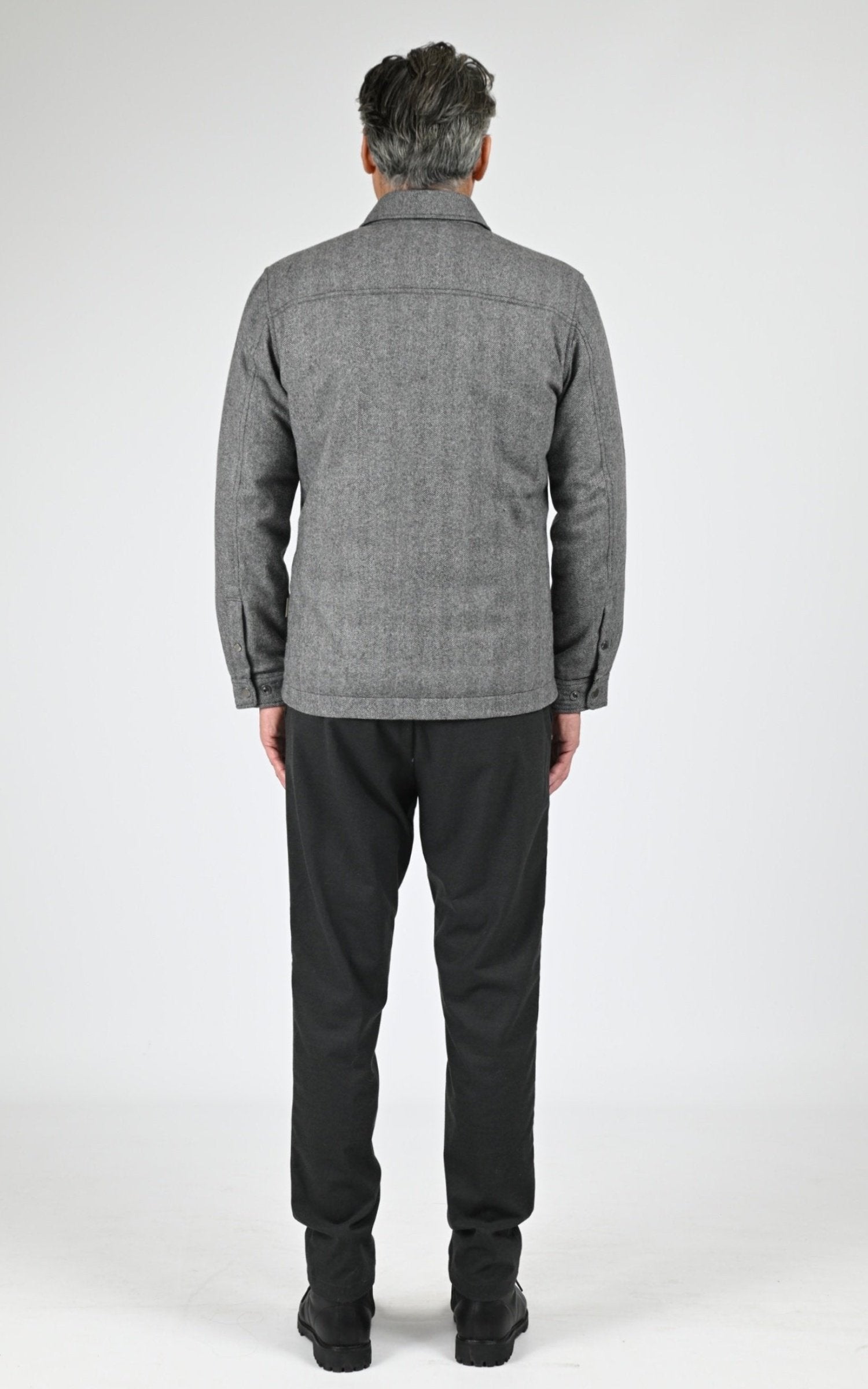 Veste Textile Homme Woolrich, modèle Wool check alaskan os2018 de couleur herringbone 3