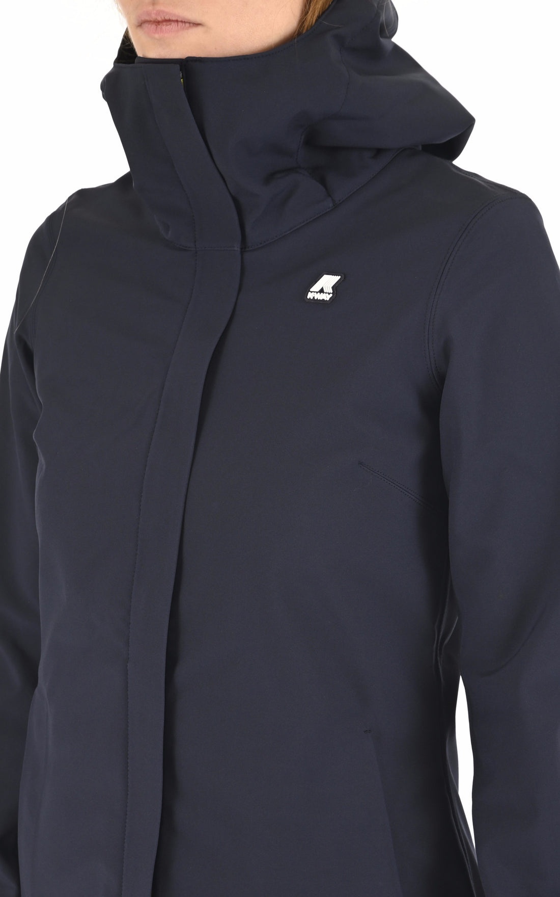 A "STEPHY BONDED K21489W" Bleu Marine K-Way 3/4 Femme opened photo