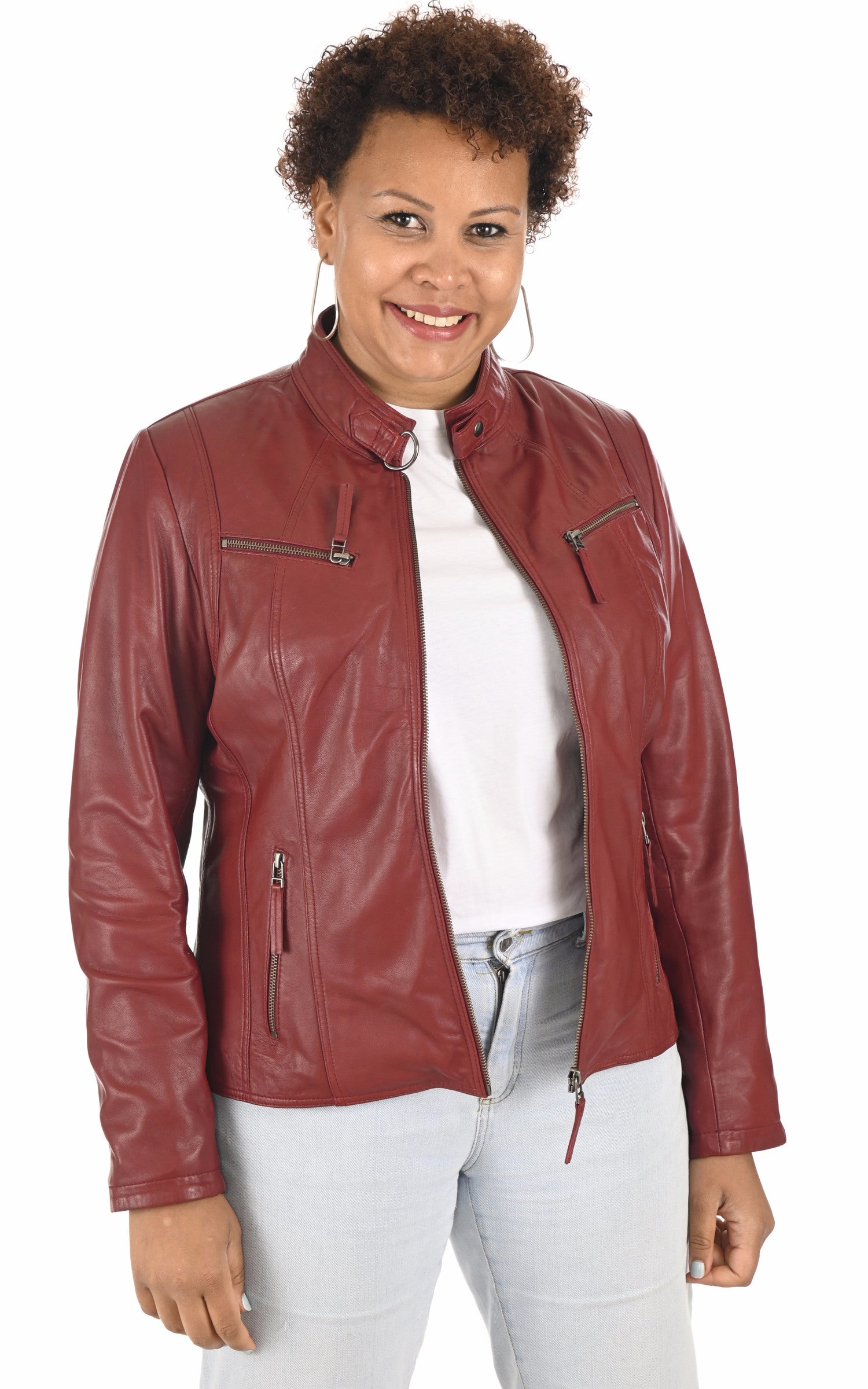 A "PP100" Rouge La Canadienne Blouson Femme opened photo