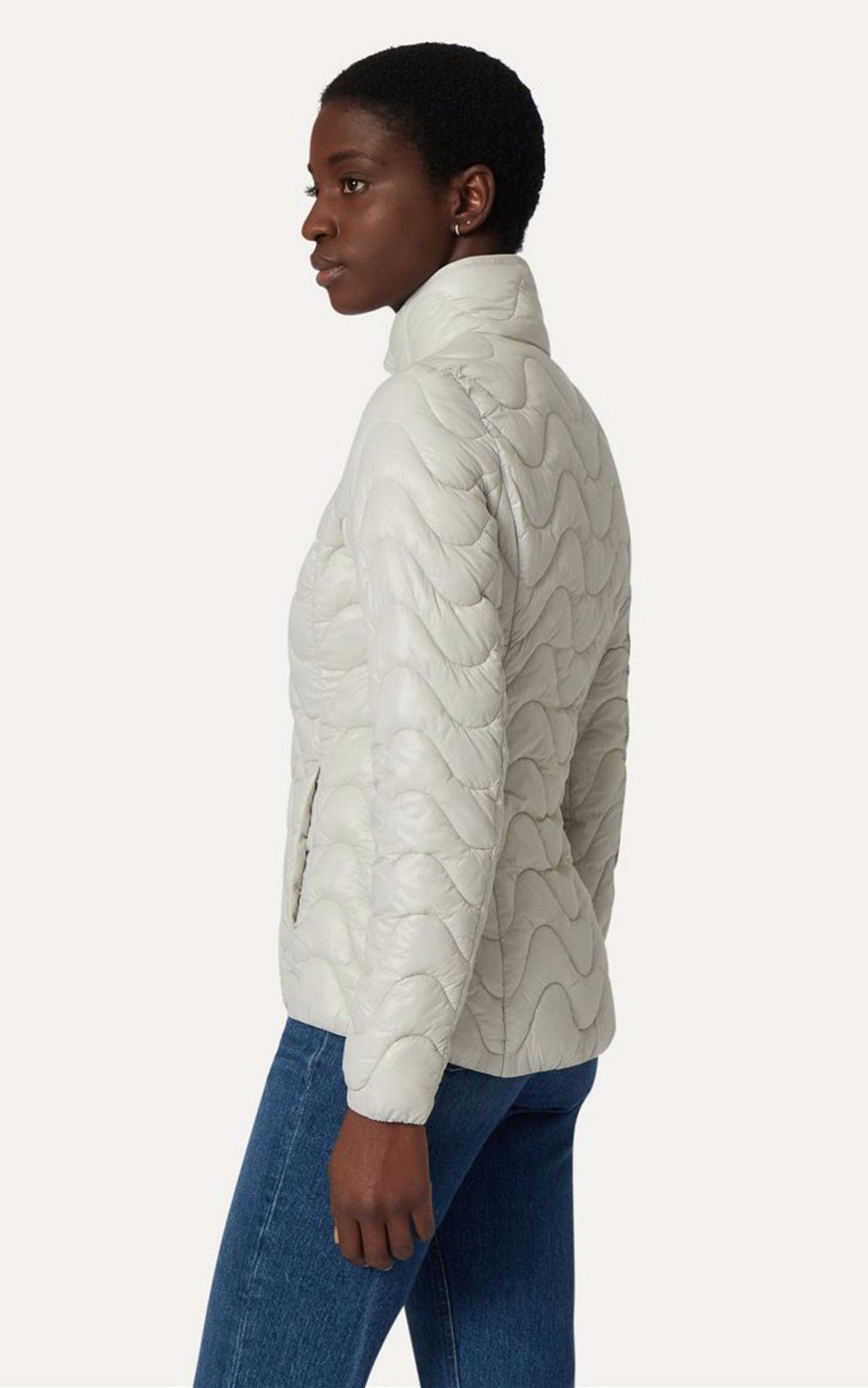 A "VIOLETTE ECO WARM K4112TW" Beige K-Way Blouson Femme closed photo