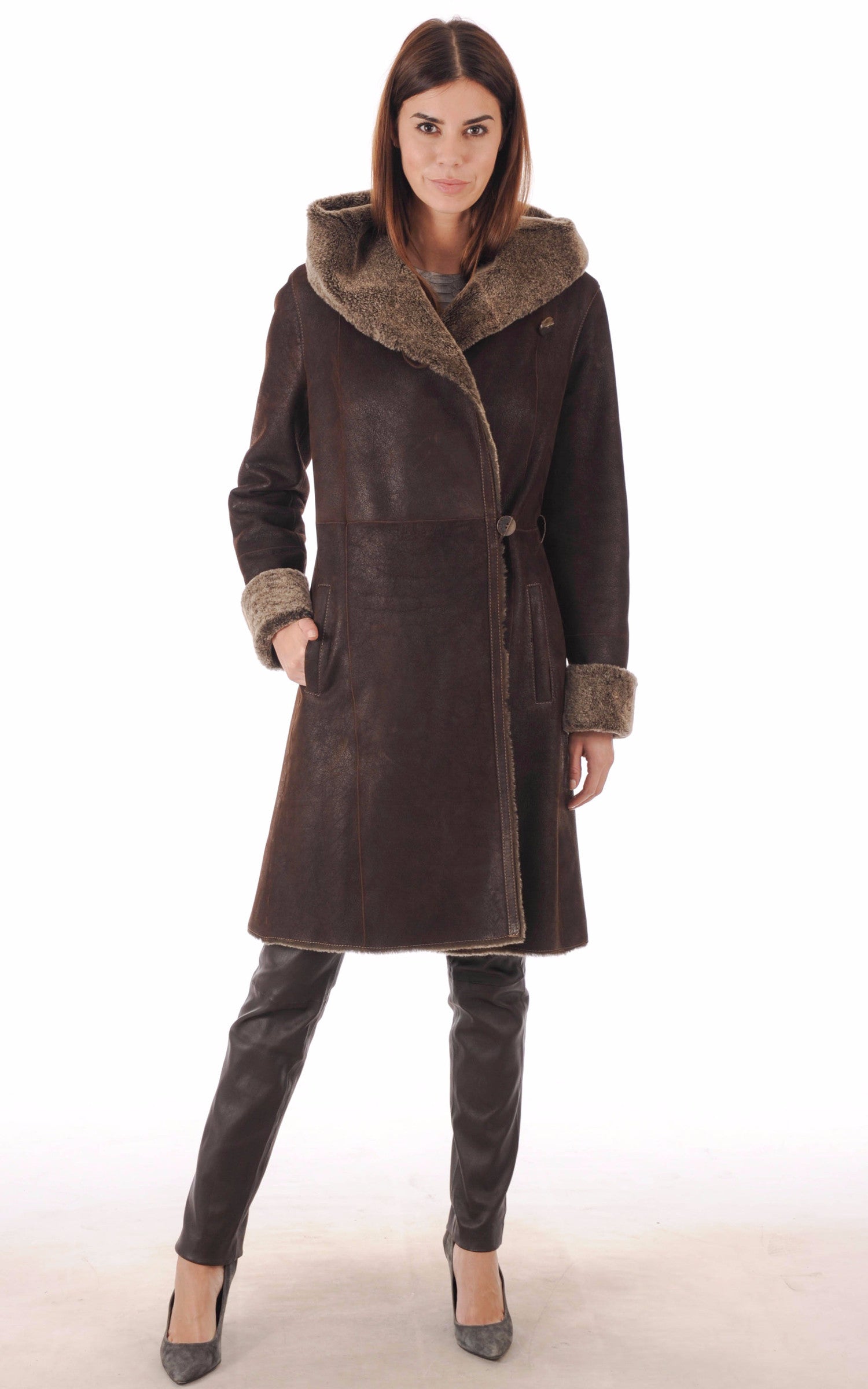 A "OS9007B 100" Marron La Canadienne 7/8 Femme closed photo