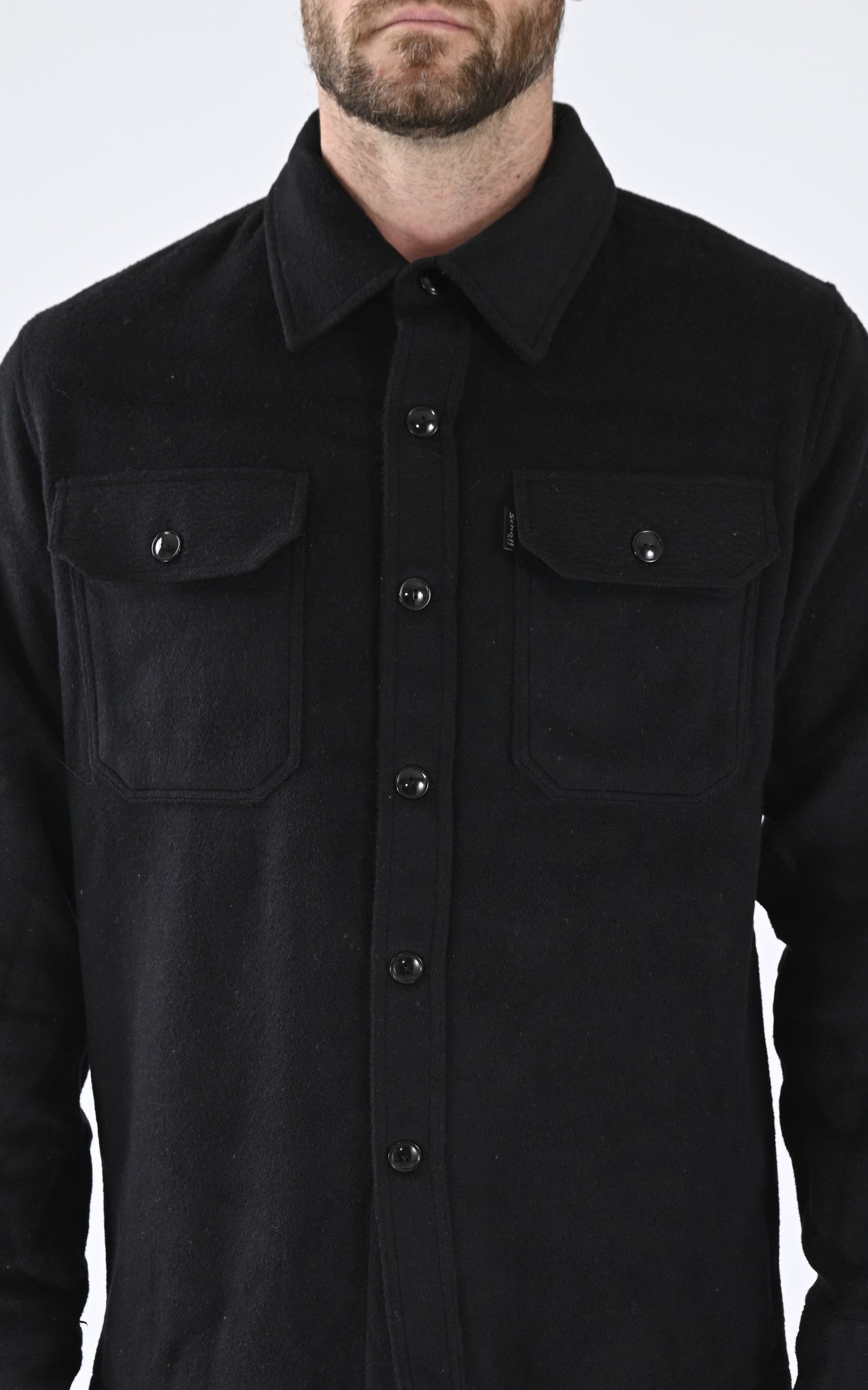 A "SH CARL 3" Noir Schott Chemise Homme details photo